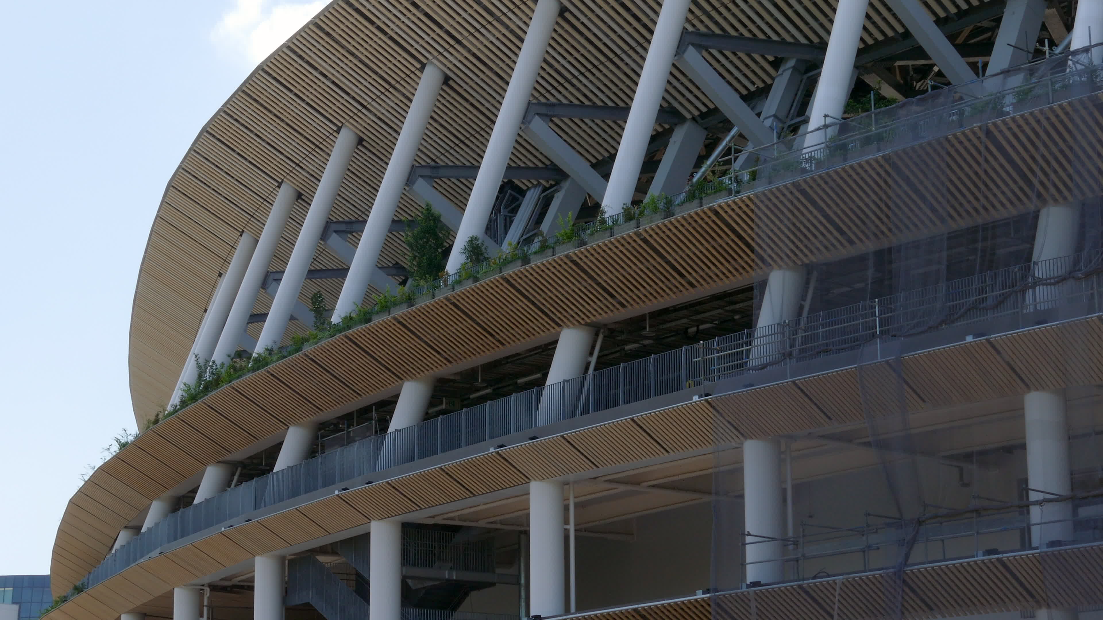 Construction continues for the New National Stadium