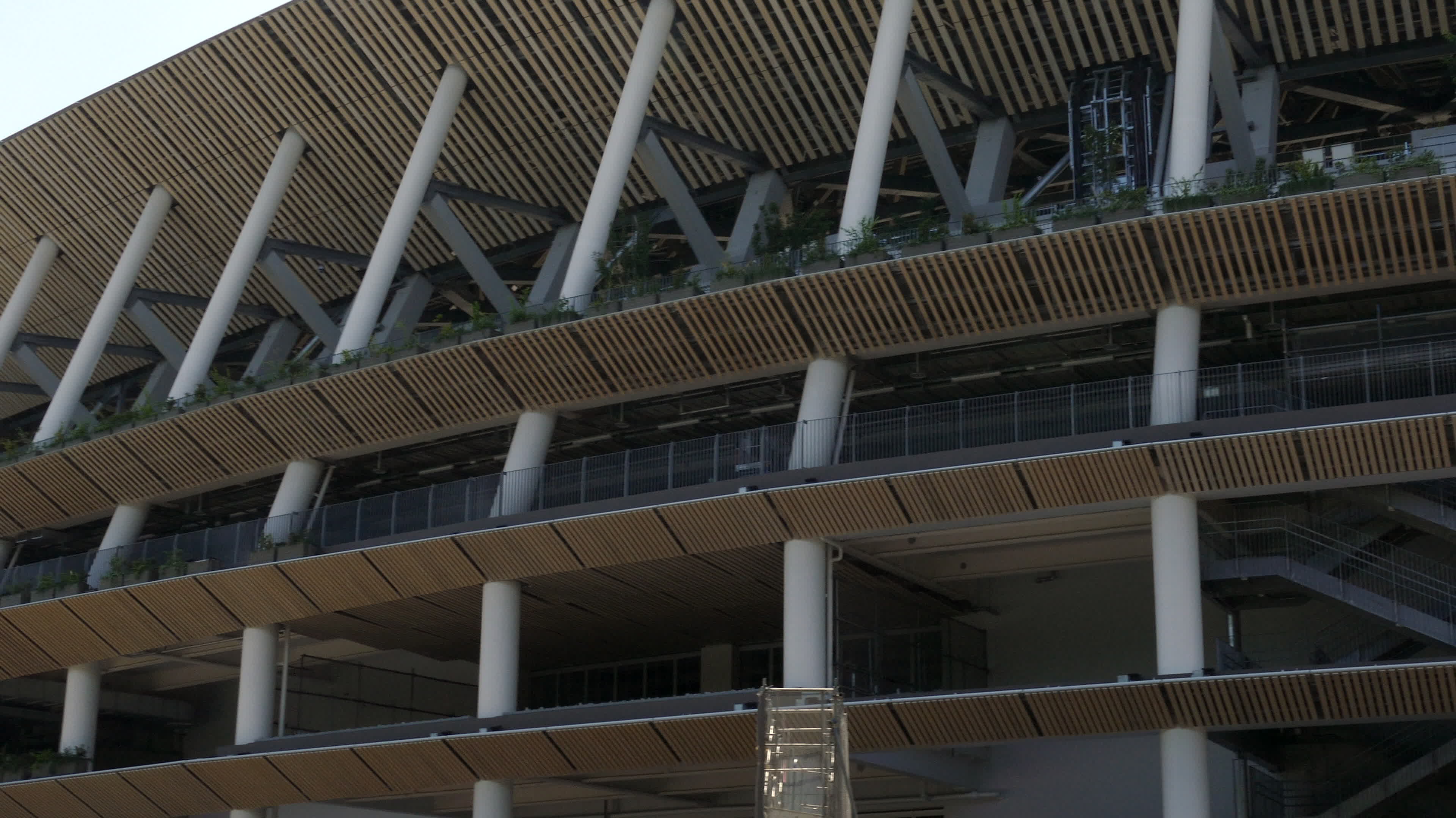 Construction continues for the New National Stadium