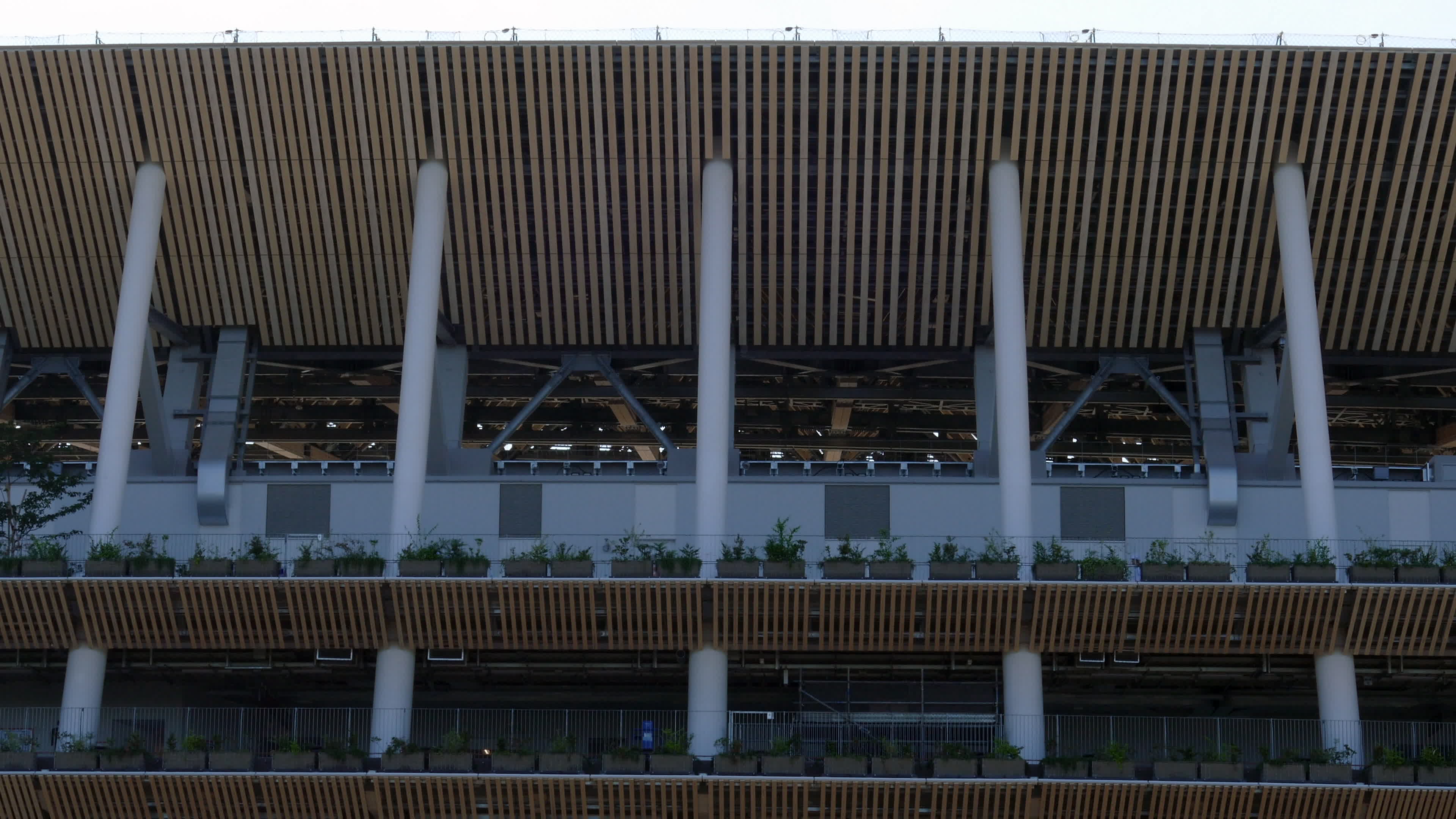 Construction continues for the New National Stadium