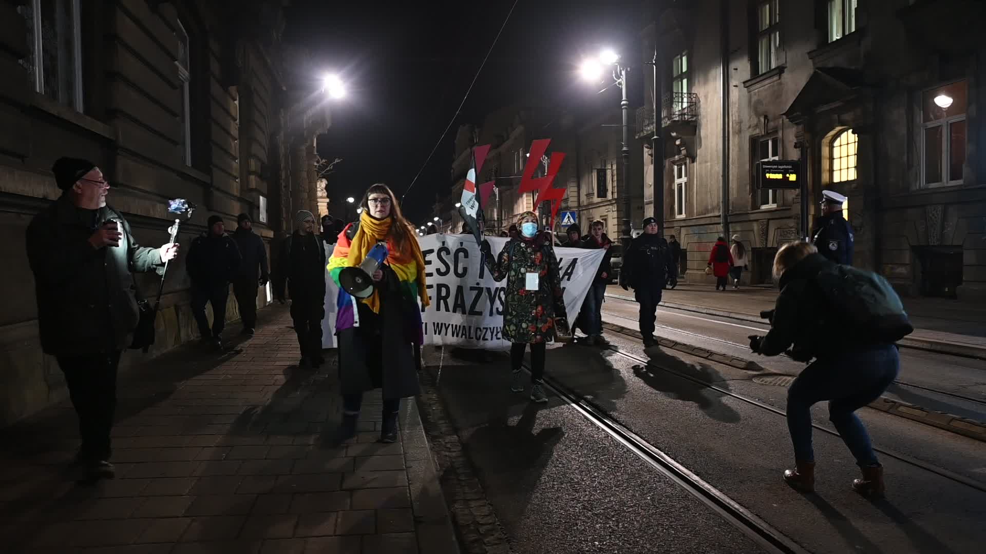 Women's Rights Protest Held In Krakow