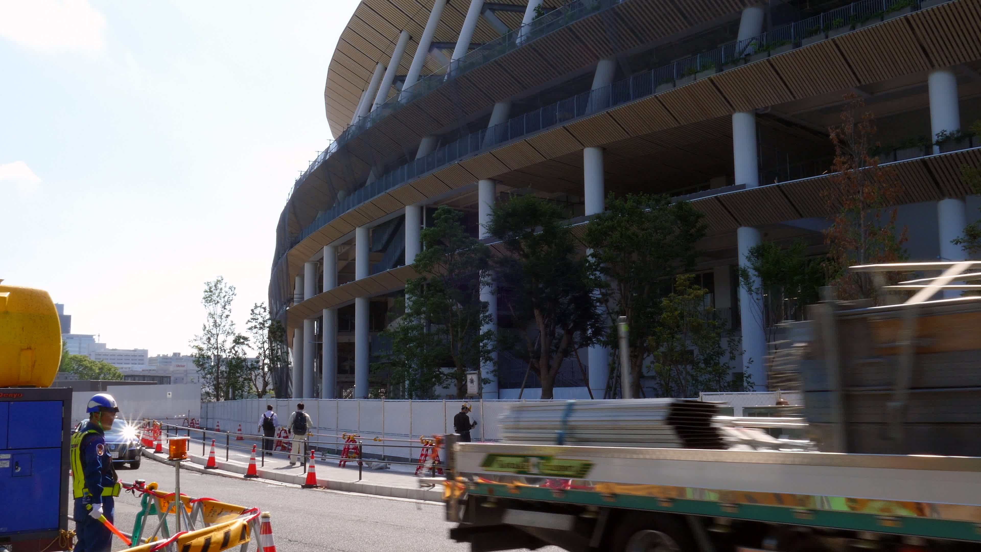 Construction continues for the New National Stadium