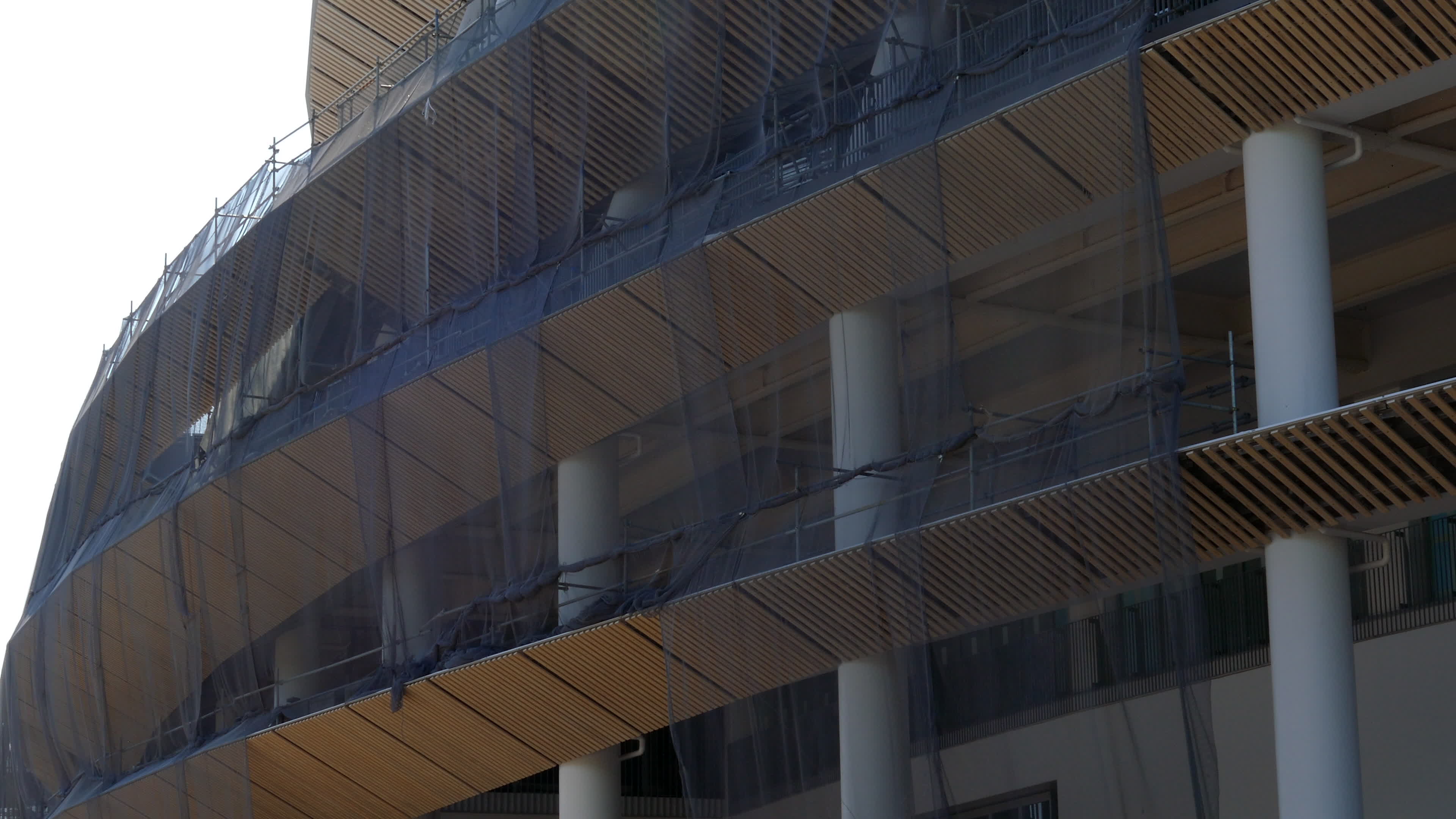 Construction continues for the New National Stadium