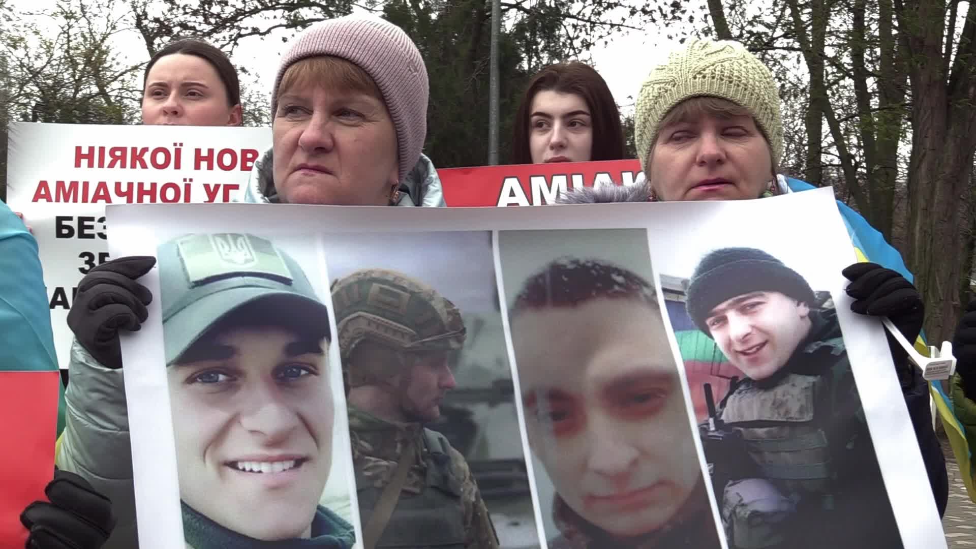A rally of relatives of Ukrainian prisoners of war in Odesa, amid Russia's invasion of Ukraine