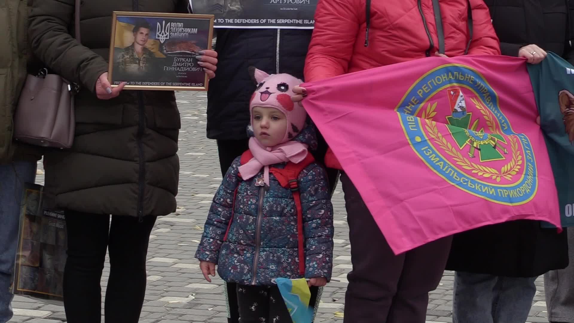 A rally of relatives of Ukrainian prisoners of war in Odesa, amid Russia's invasion of Ukraine