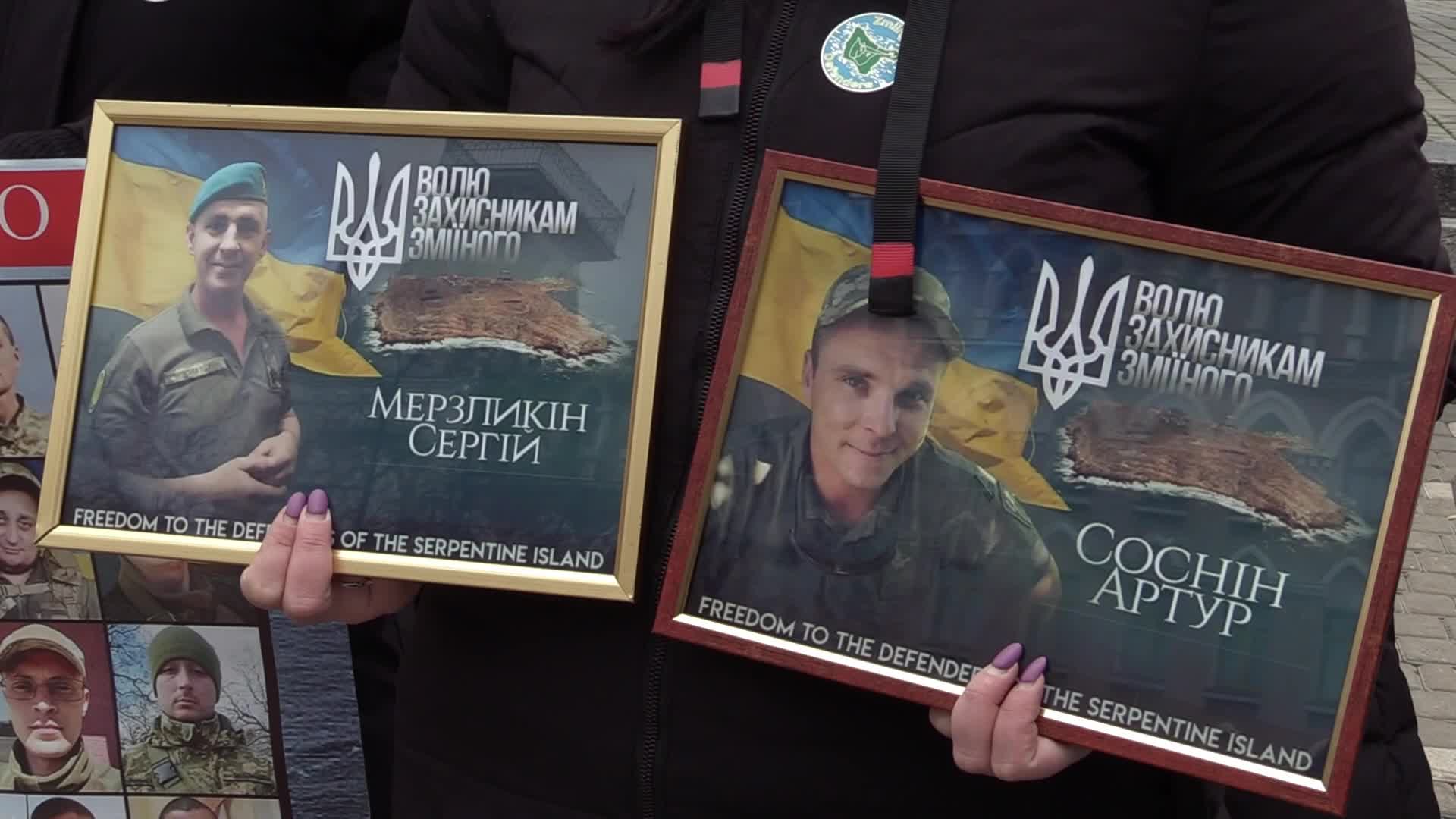 A rally of relatives of Ukrainian prisoners of war in Odesa, amid Russia's invasion of Ukraine