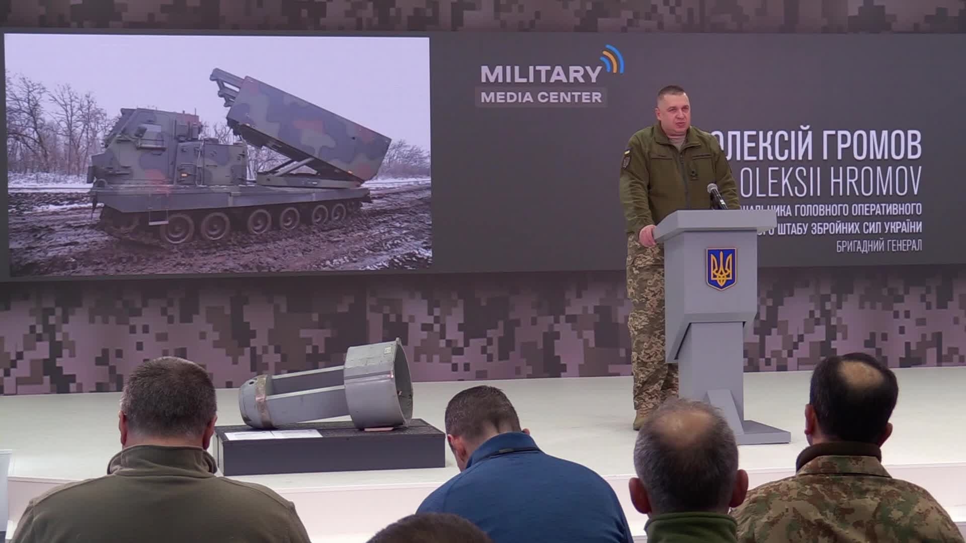 A media briefing of the Security and Defense Forces of Ukraine in Kyiv, amid Russia's invasion of Ukraine