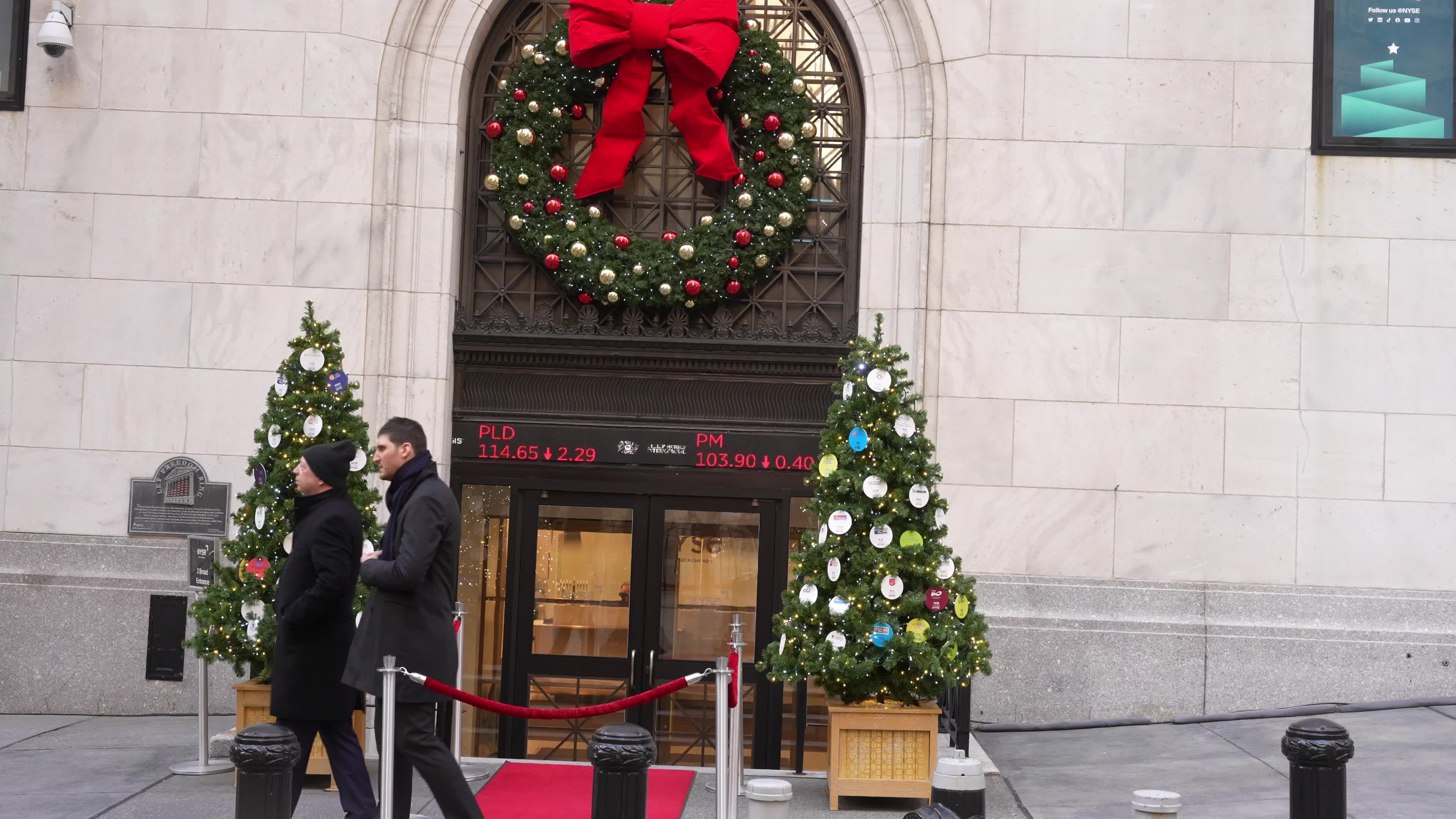 Holiday Atmosphere At The New York Stock Exchange