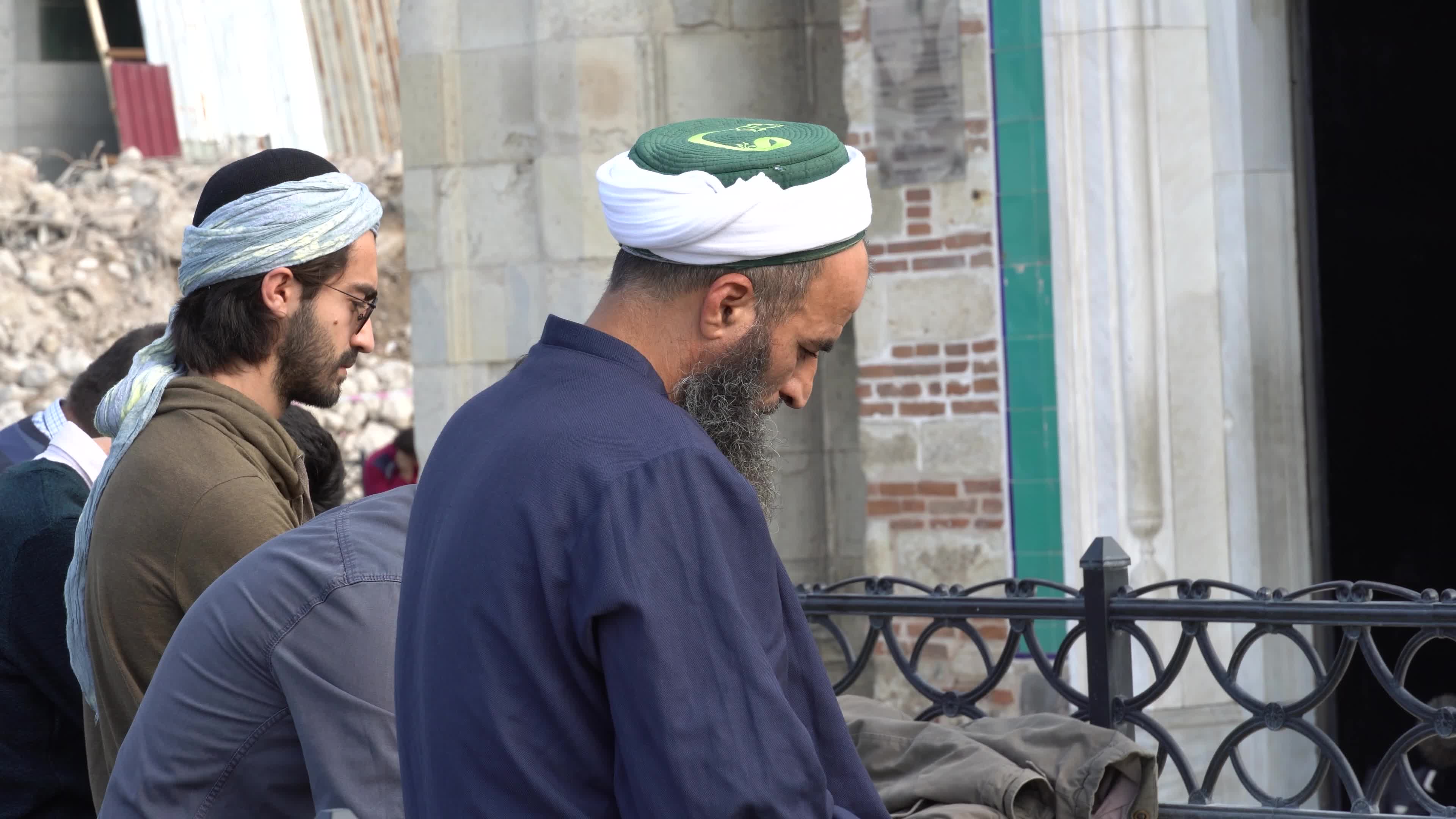 Muslims participate in Friday prayer, Izmir, Turkey