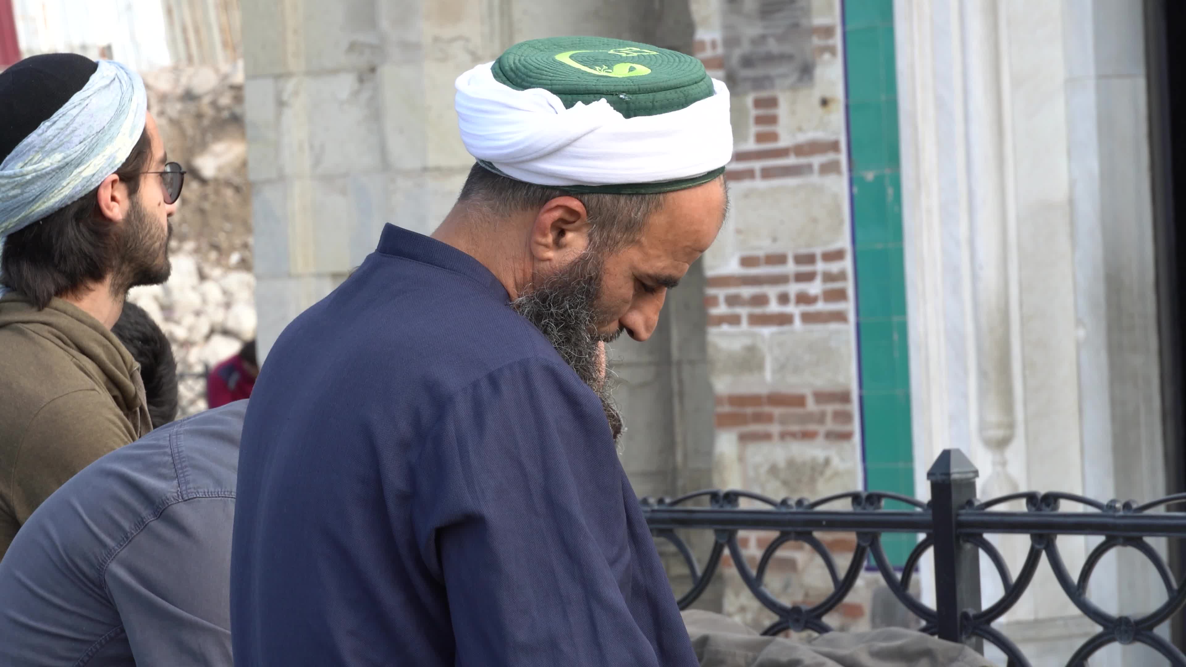 Muslims participate in Friday prayer, Izmir, Turkey