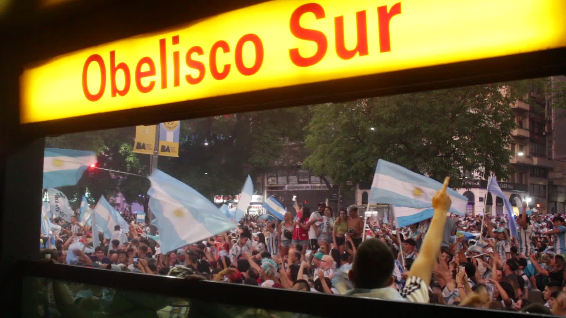 World Cup: Celebrations in the streets of Buenos Aires after Argentina's victory over Croatia in the semifinals.