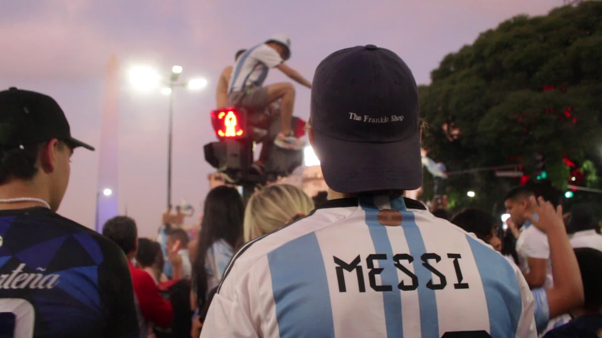 World Cup: Celebrations in the streets of Buenos Aires after Argentina's victory over Croatia in the semifinals.