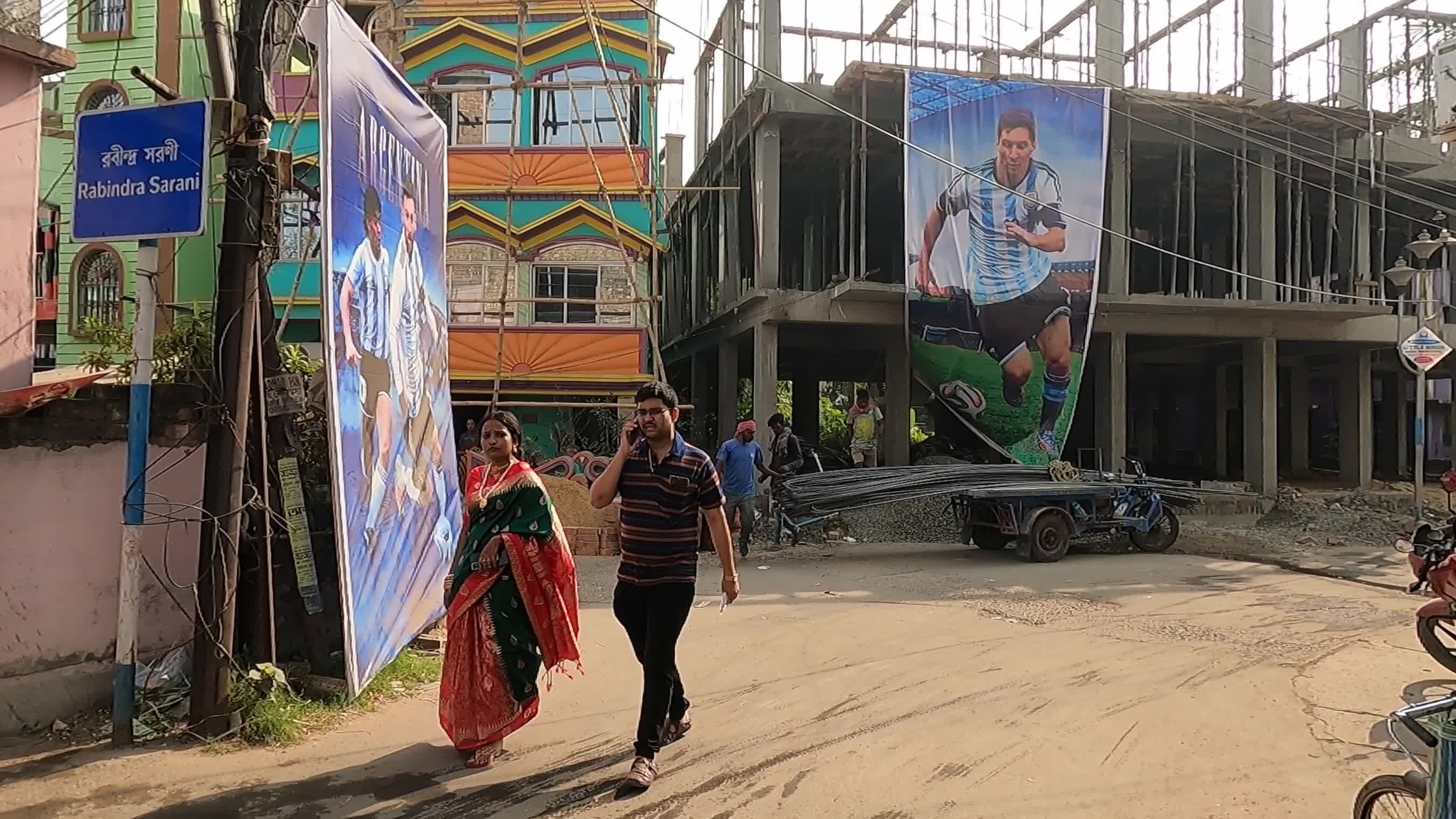 Soccer World Cup Supporters in Kolkata, India