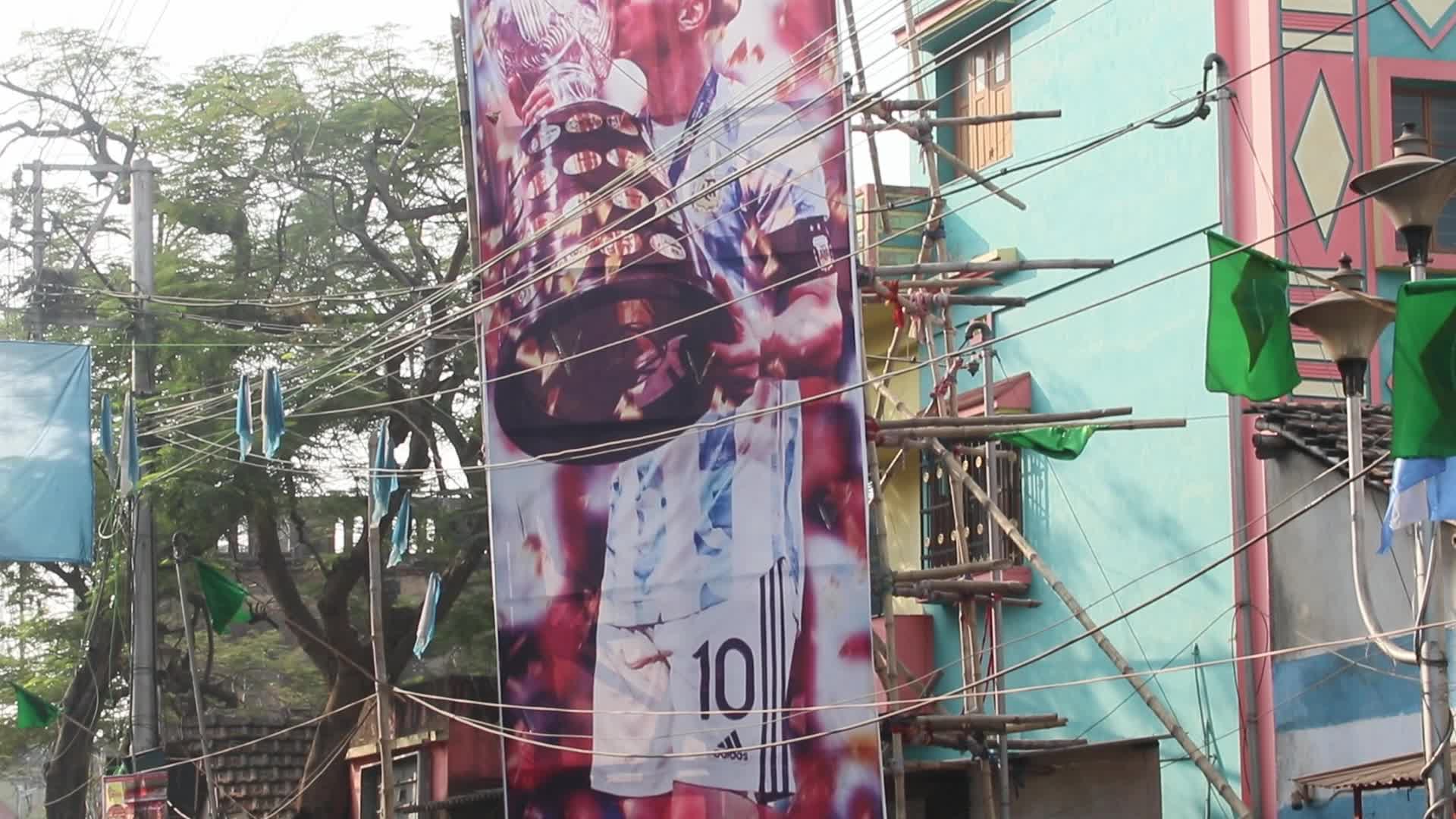 Soccer World Cup Supporters in Kolkata, India