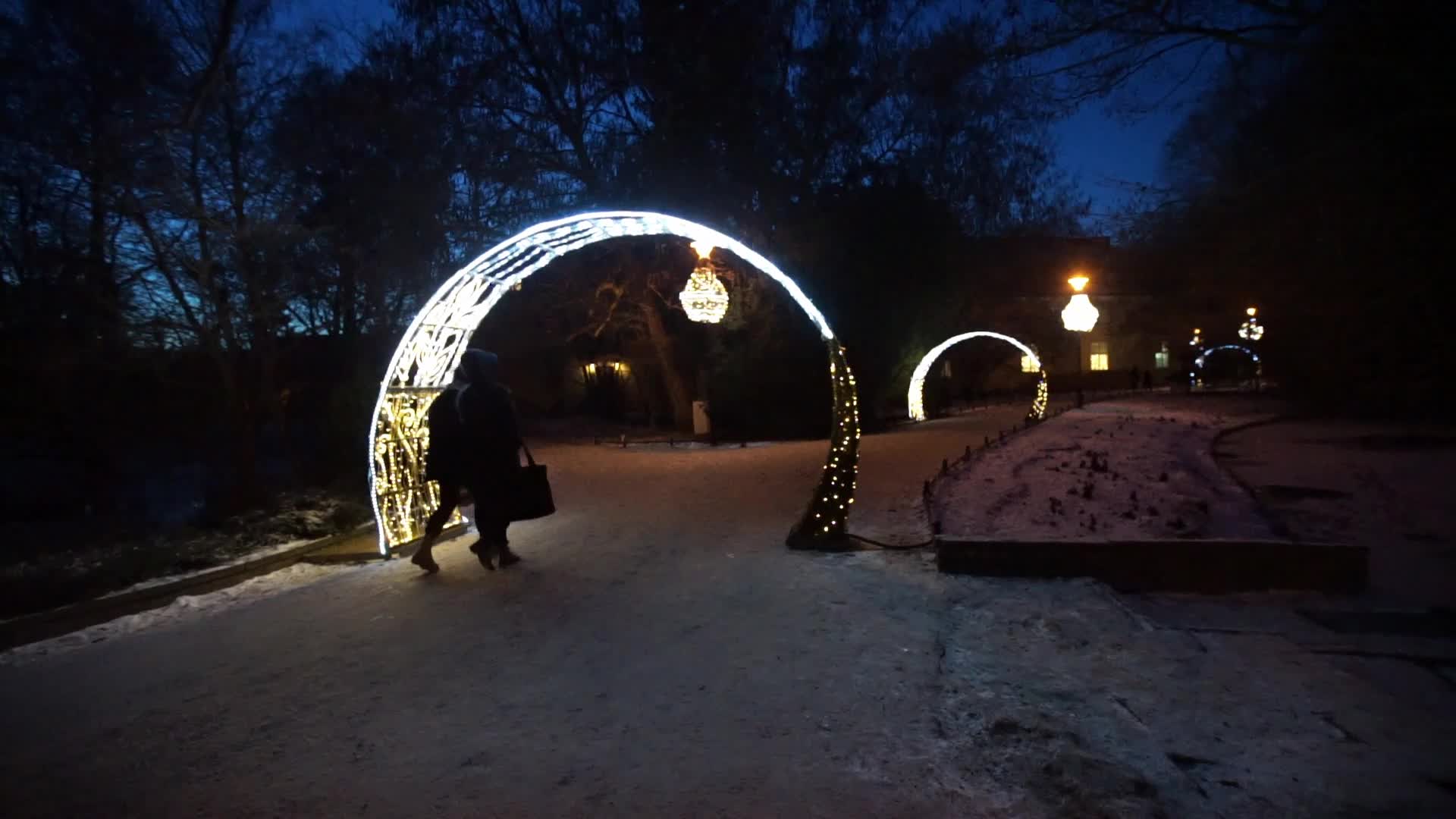 Christmas decorations in Gdansk, Poland