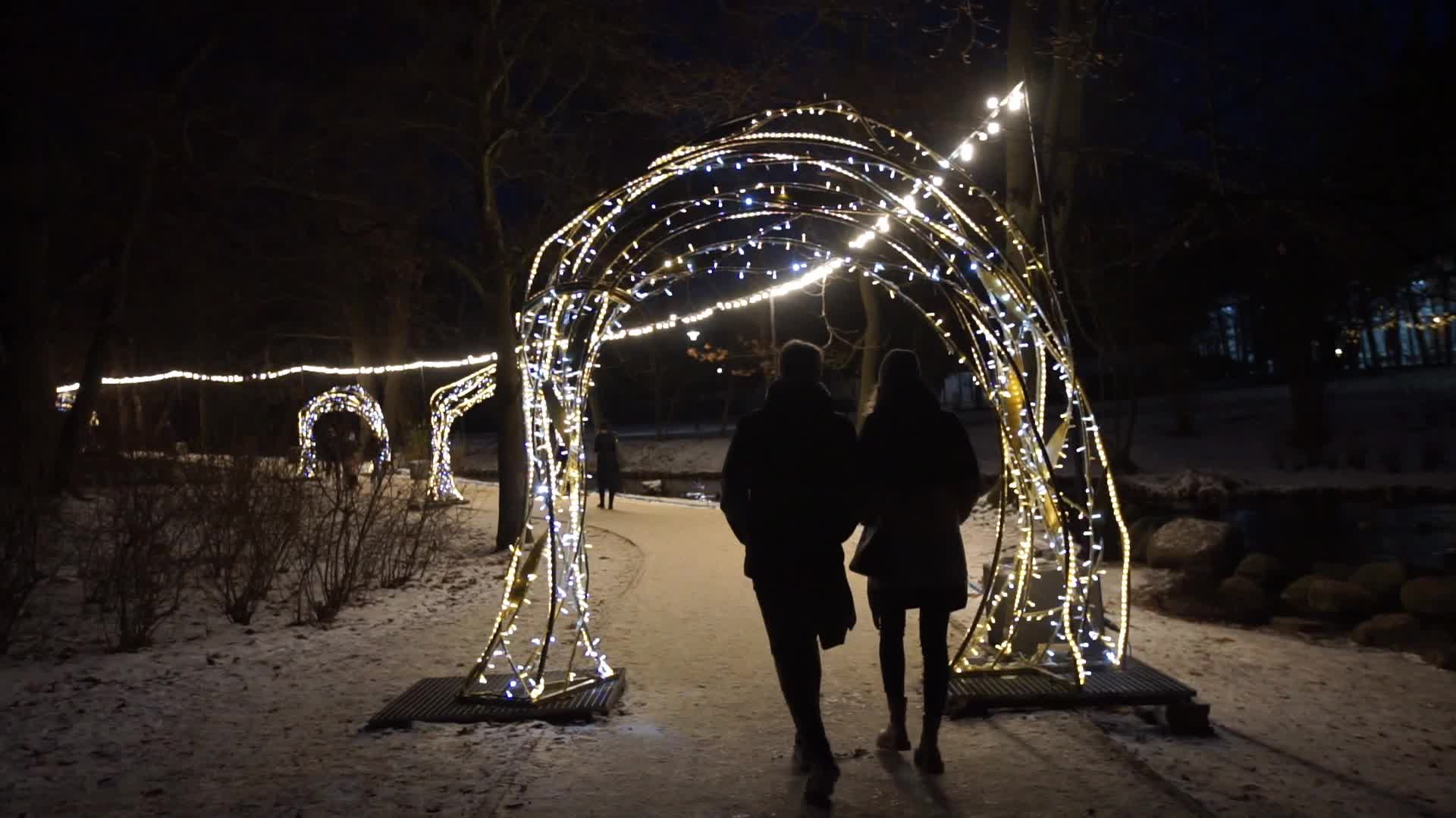 Christmas decorations in Gdansk, Poland