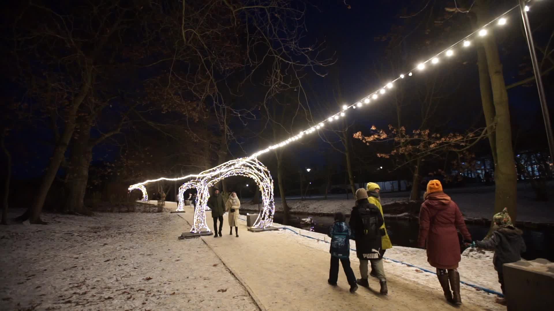 Christmas decorations in Gdansk, Poland