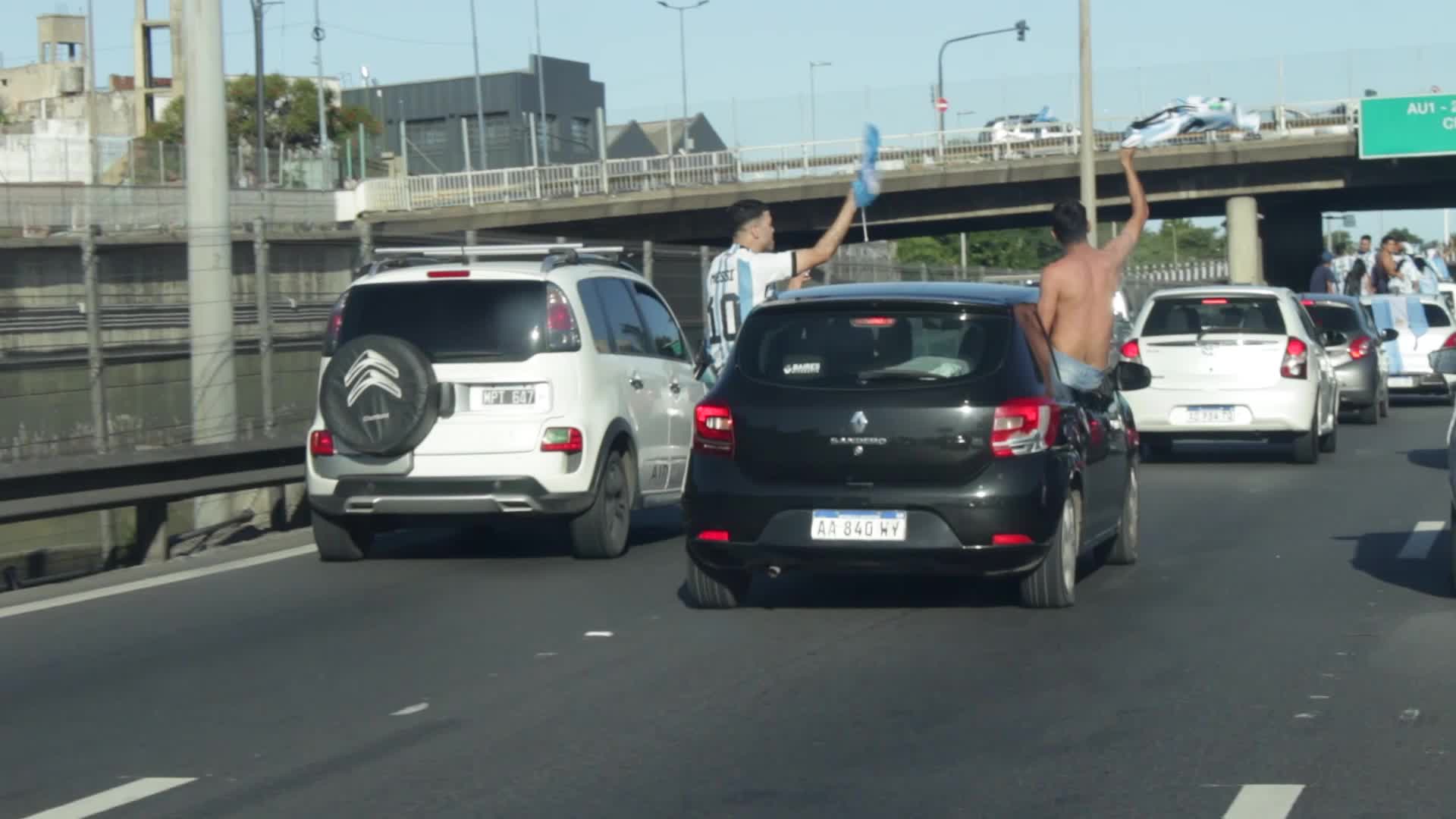 Argentinians Celebrate Winning The FIFA World Cup Qatar 2022