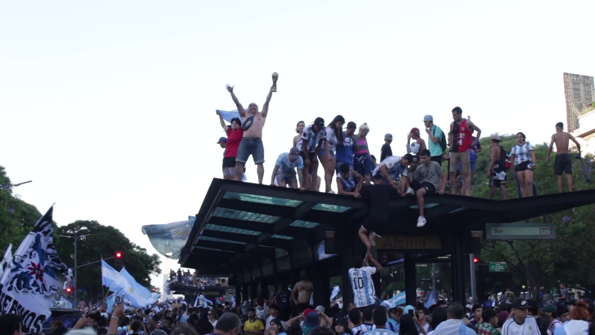 Argentinians Celebrate Winning The FIFA World Cup Qatar 2022