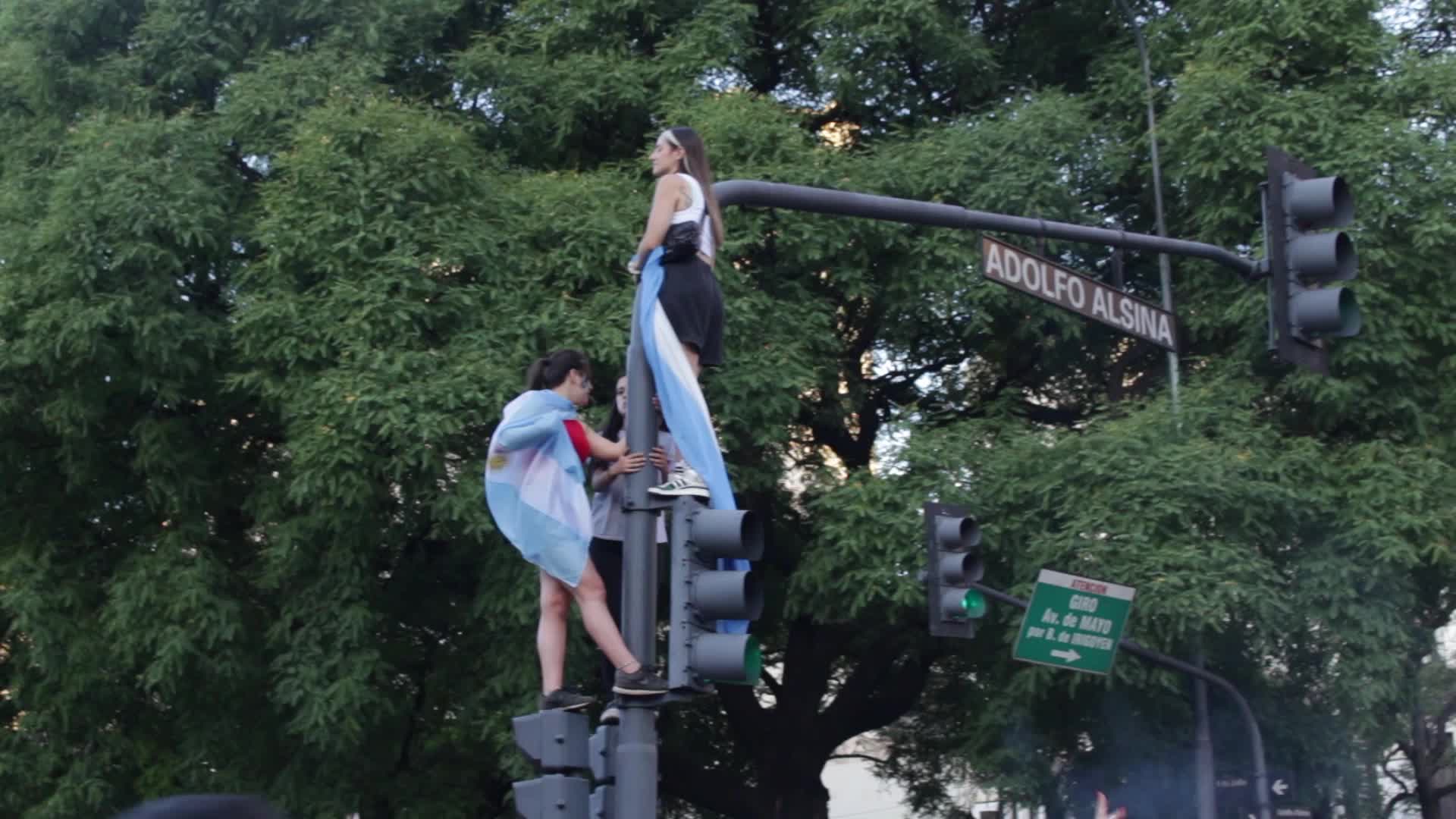 Argentinians Celebrate Winning The FIFA World Cup Qatar 2022