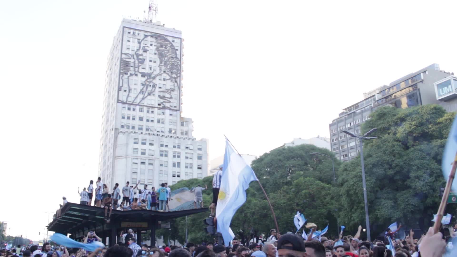 Argentinians Celebrate Winning The FIFA World Cup Qatar 2022