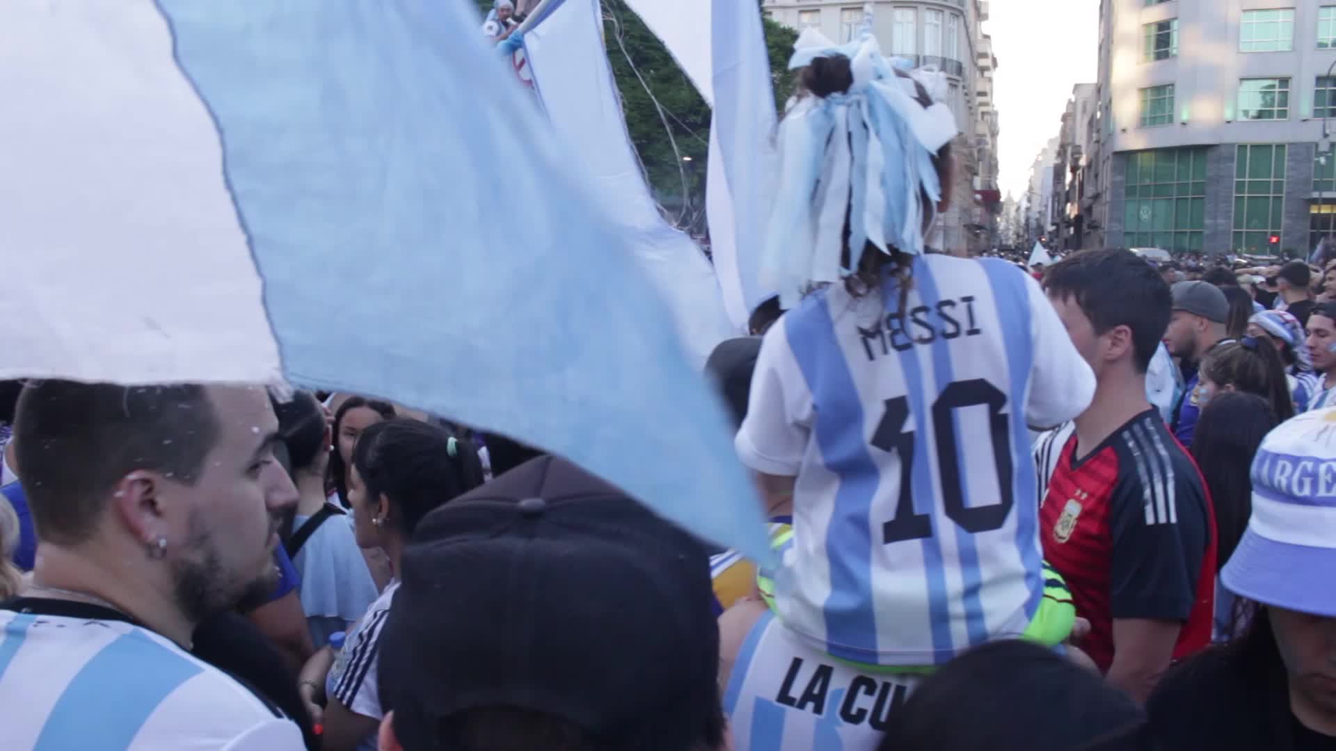 Argentinians Celebrate Winning The FIFA World Cup Qatar 2022