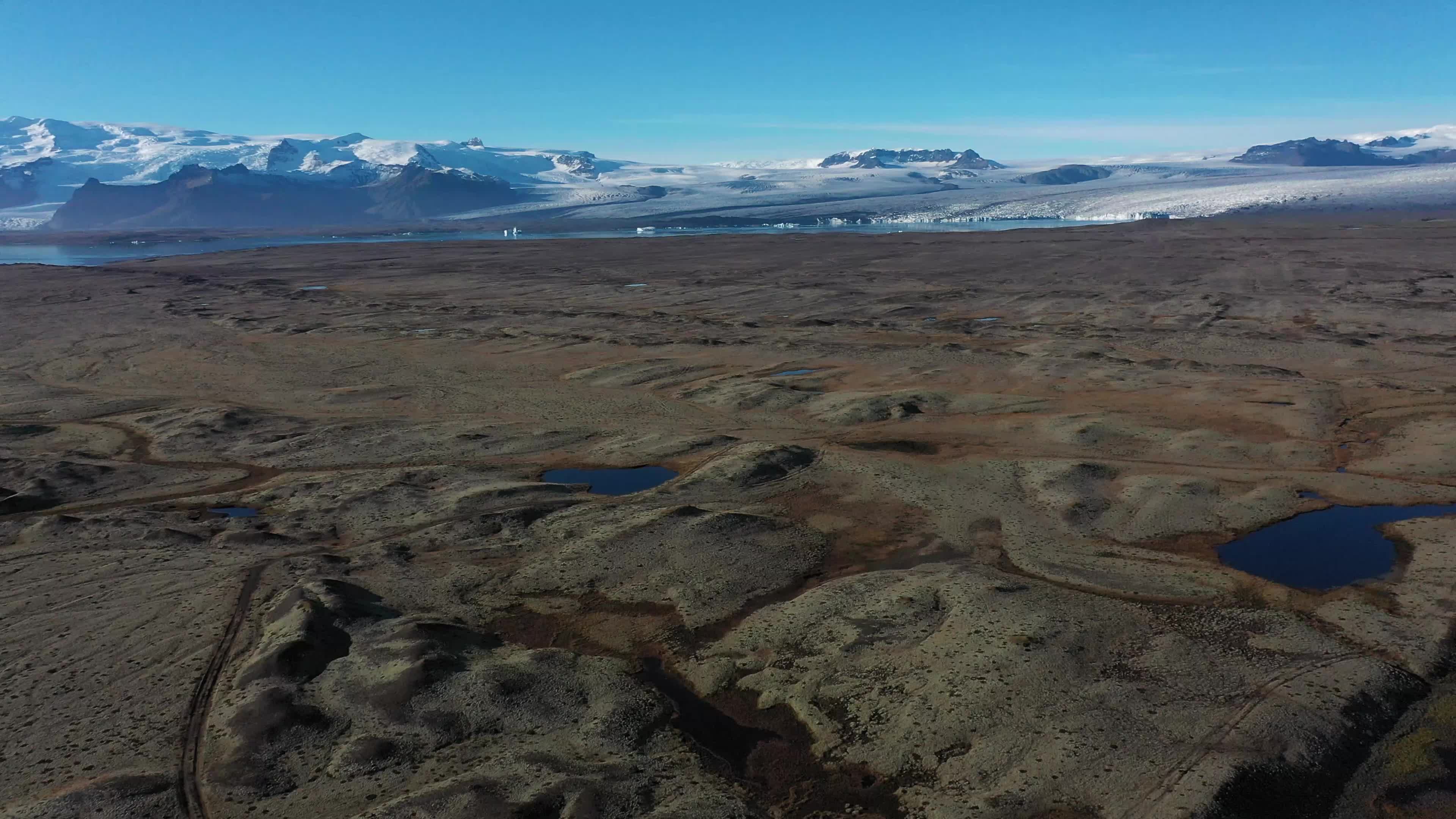 Travel through the volcanic valleys of Iceland.
