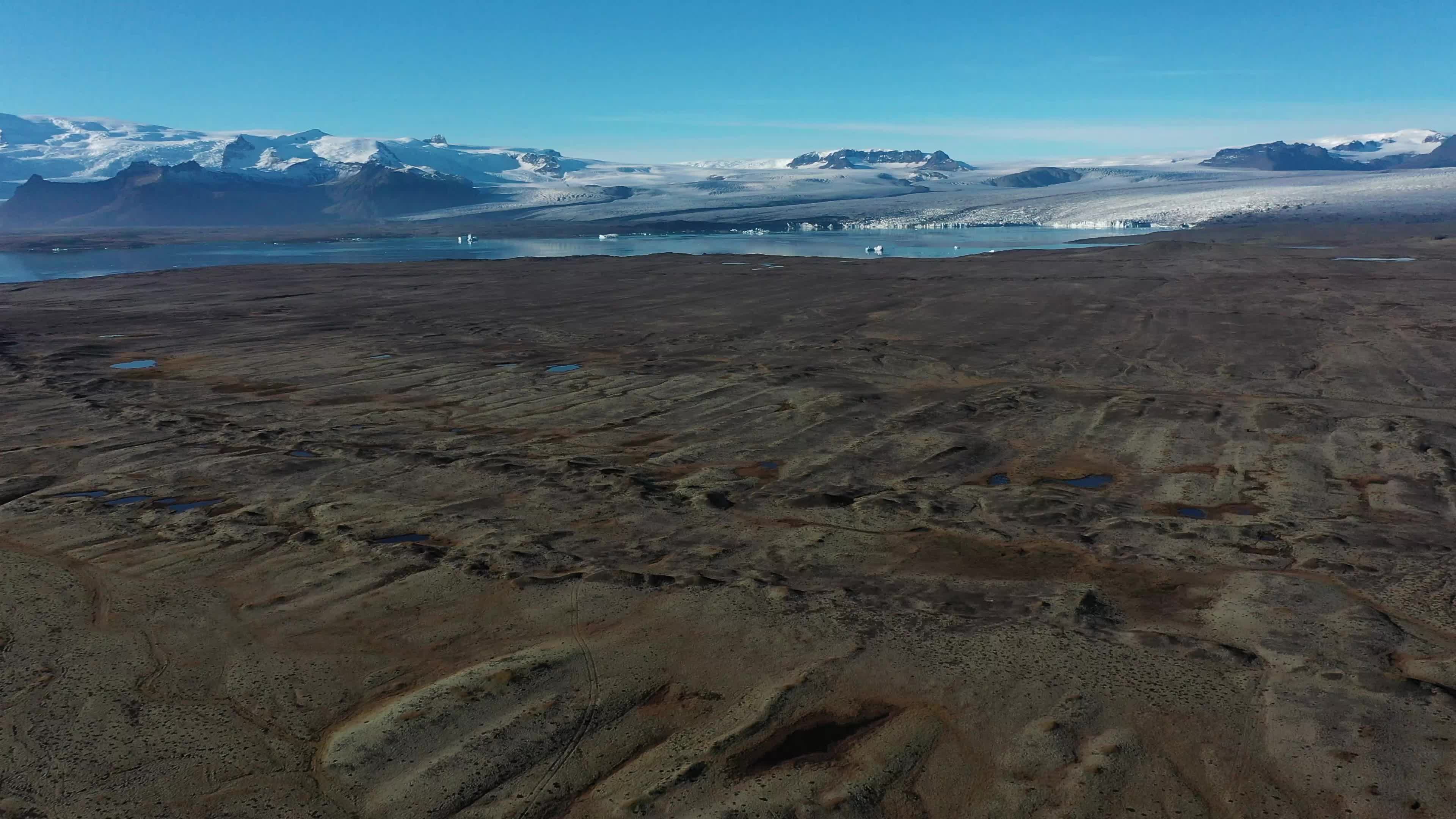 Travel through the volcanic valleys of Iceland.
