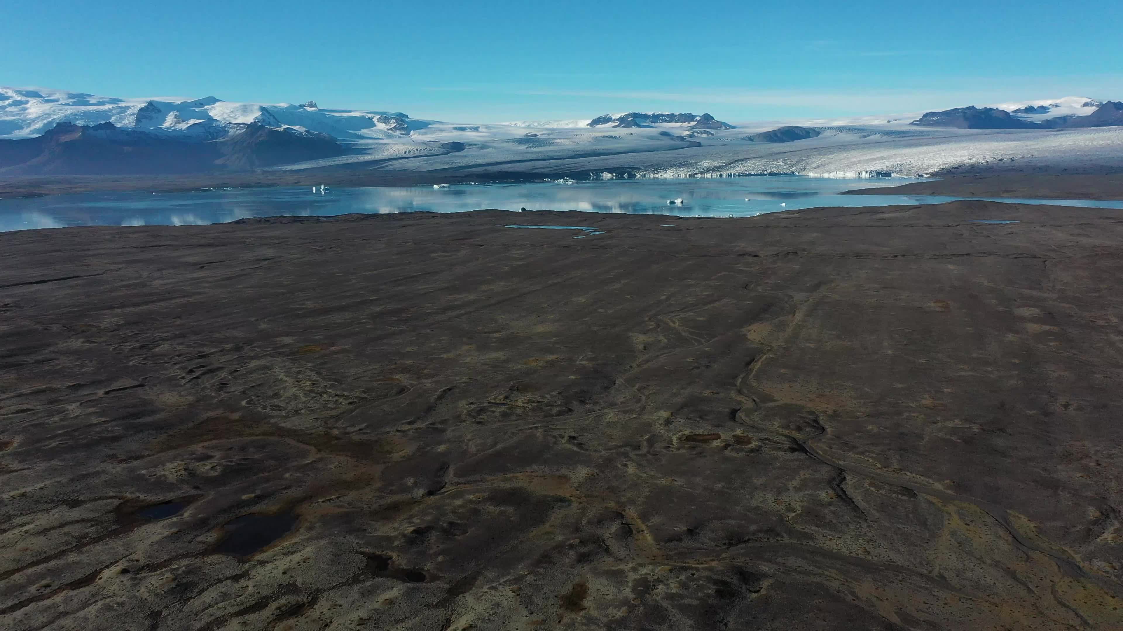 Travel through the volcanic valleys of Iceland.
