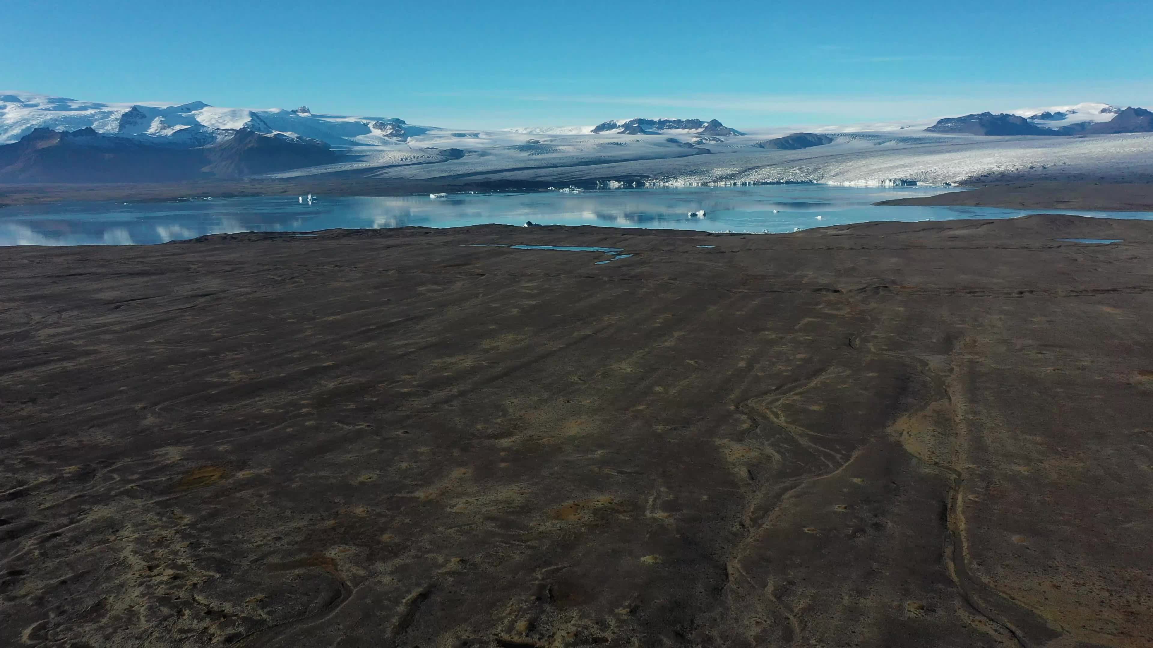 Travel through the volcanic valleys of Iceland.
