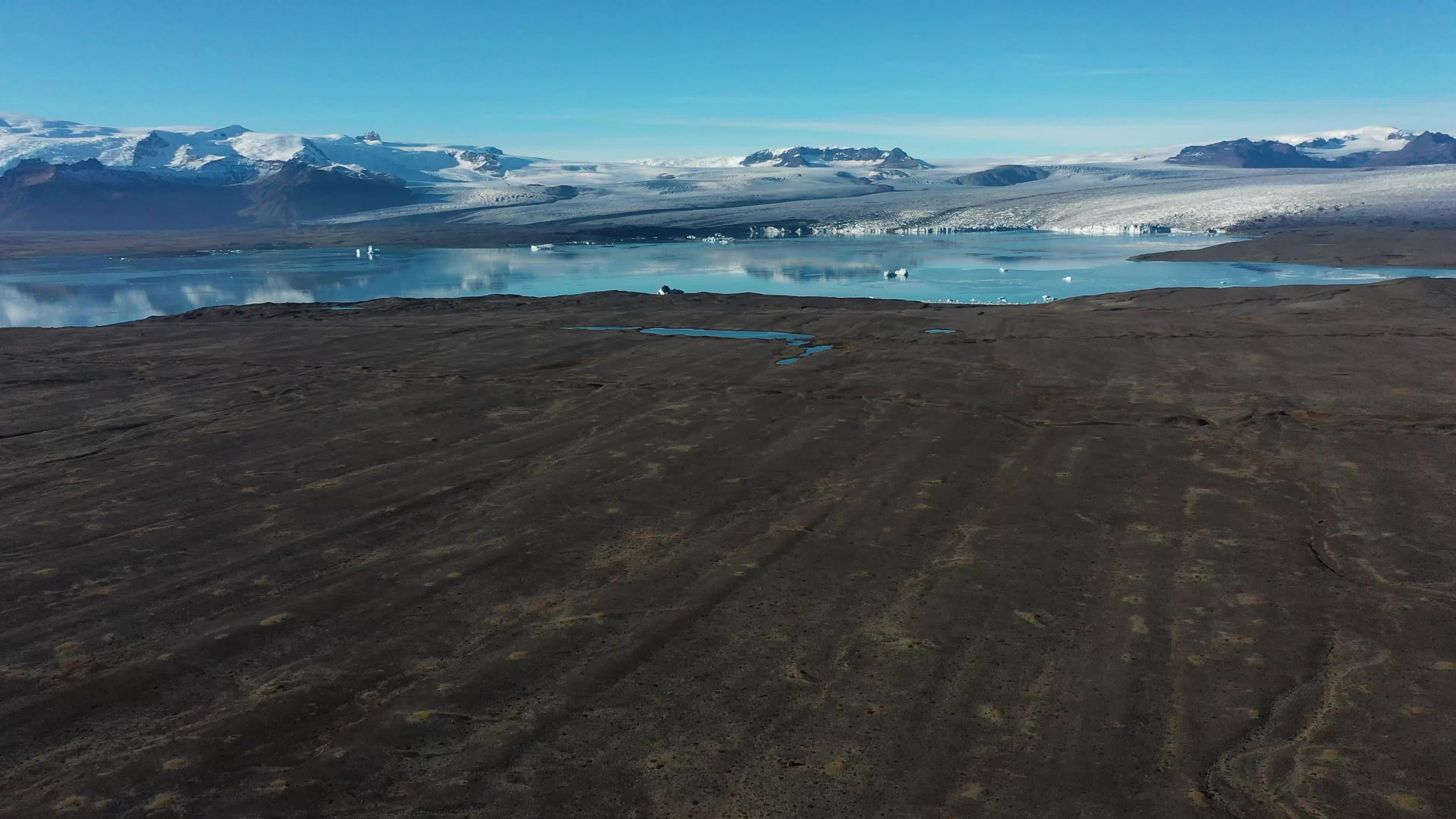 Travel through the volcanic valleys of Iceland.
