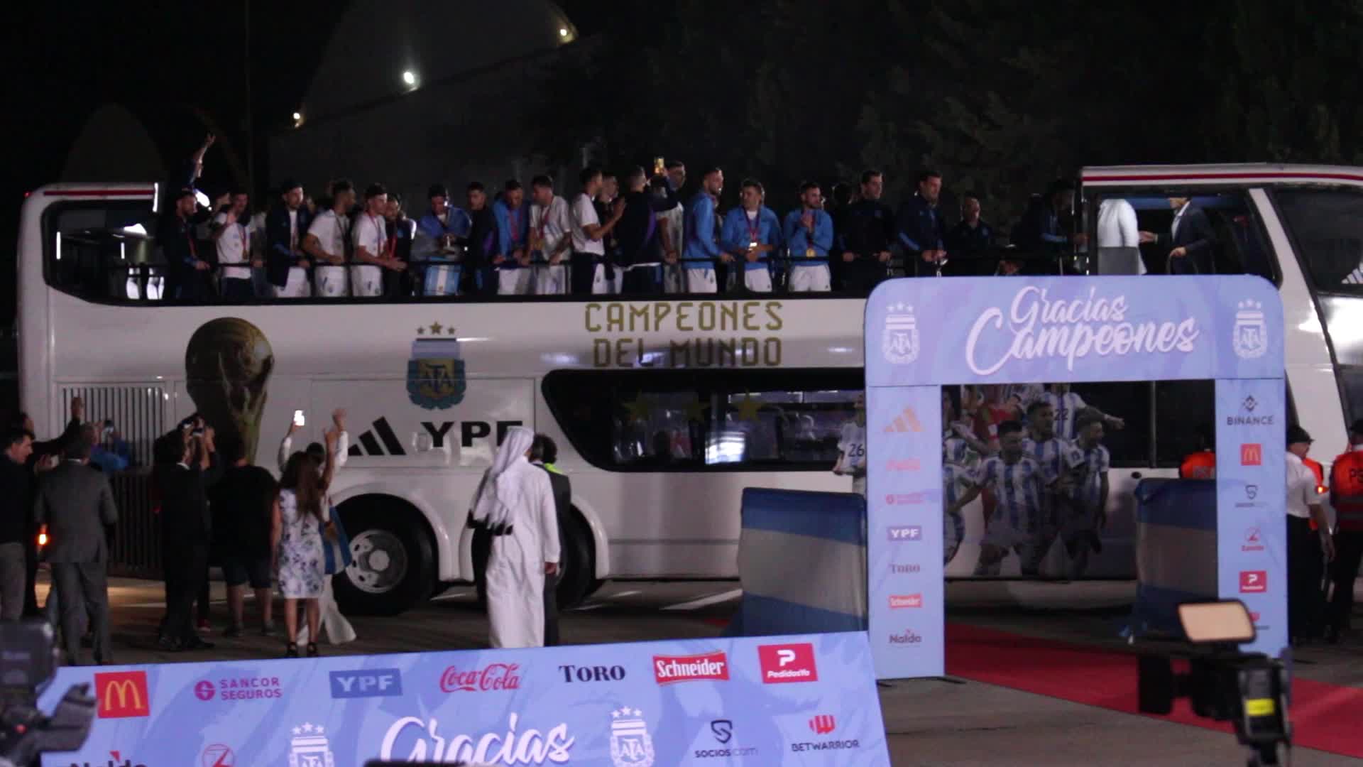 The flight with the World Cup Champions Arrives In Argentina