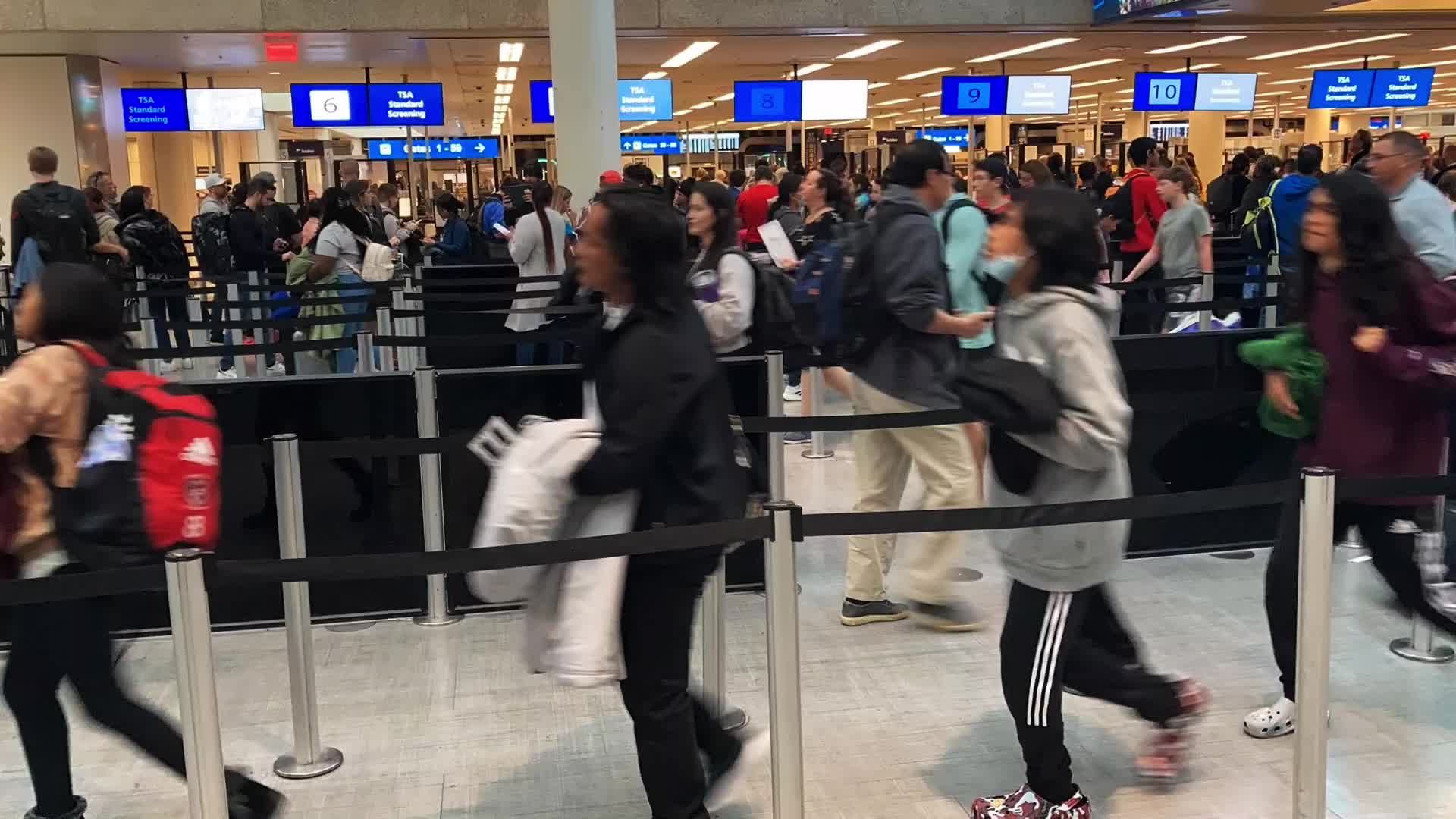 Christmas Holiday Travelers at Orlando International Airport