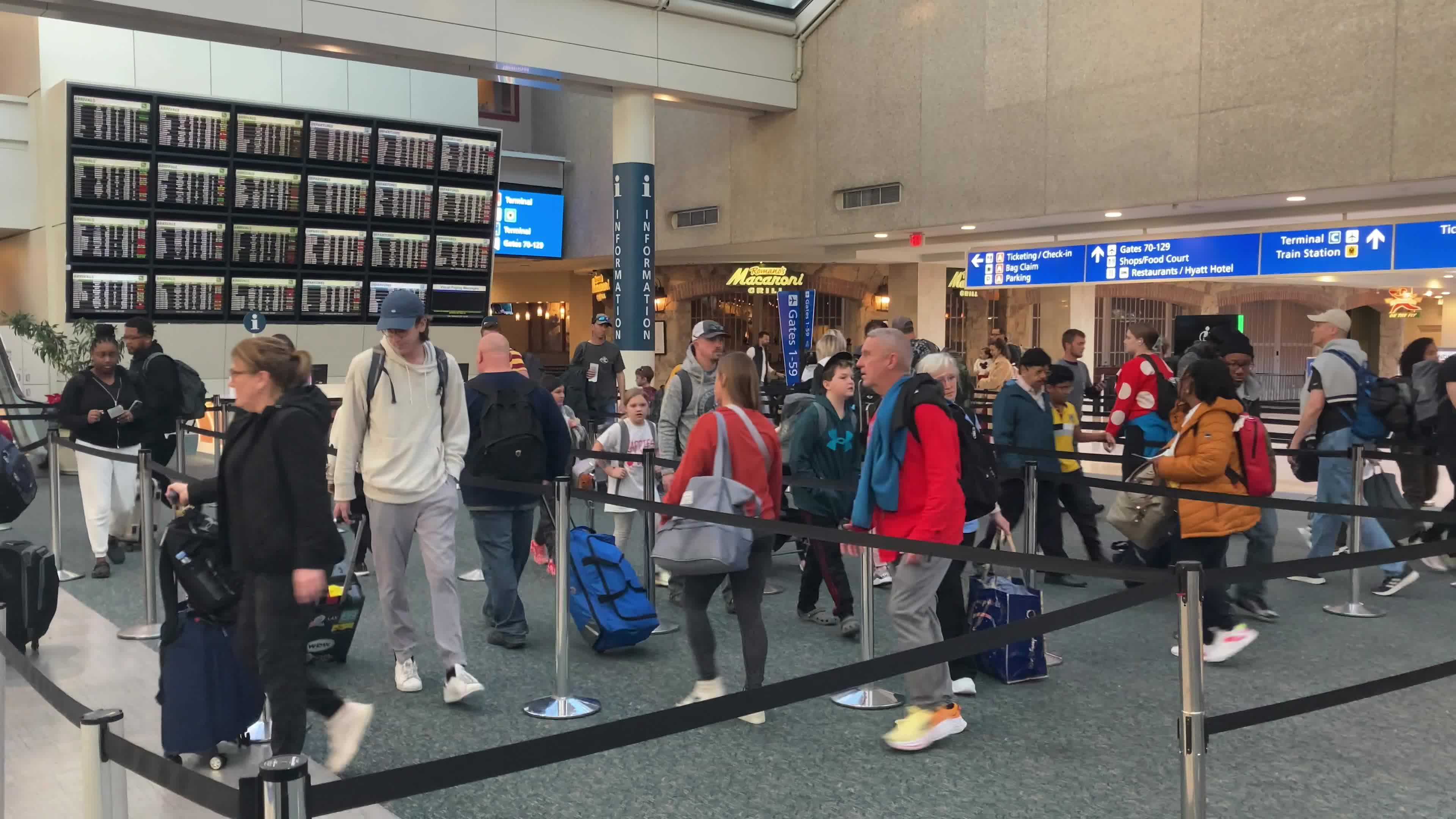 Christmas Holiday Travelers at Orlando International Airport