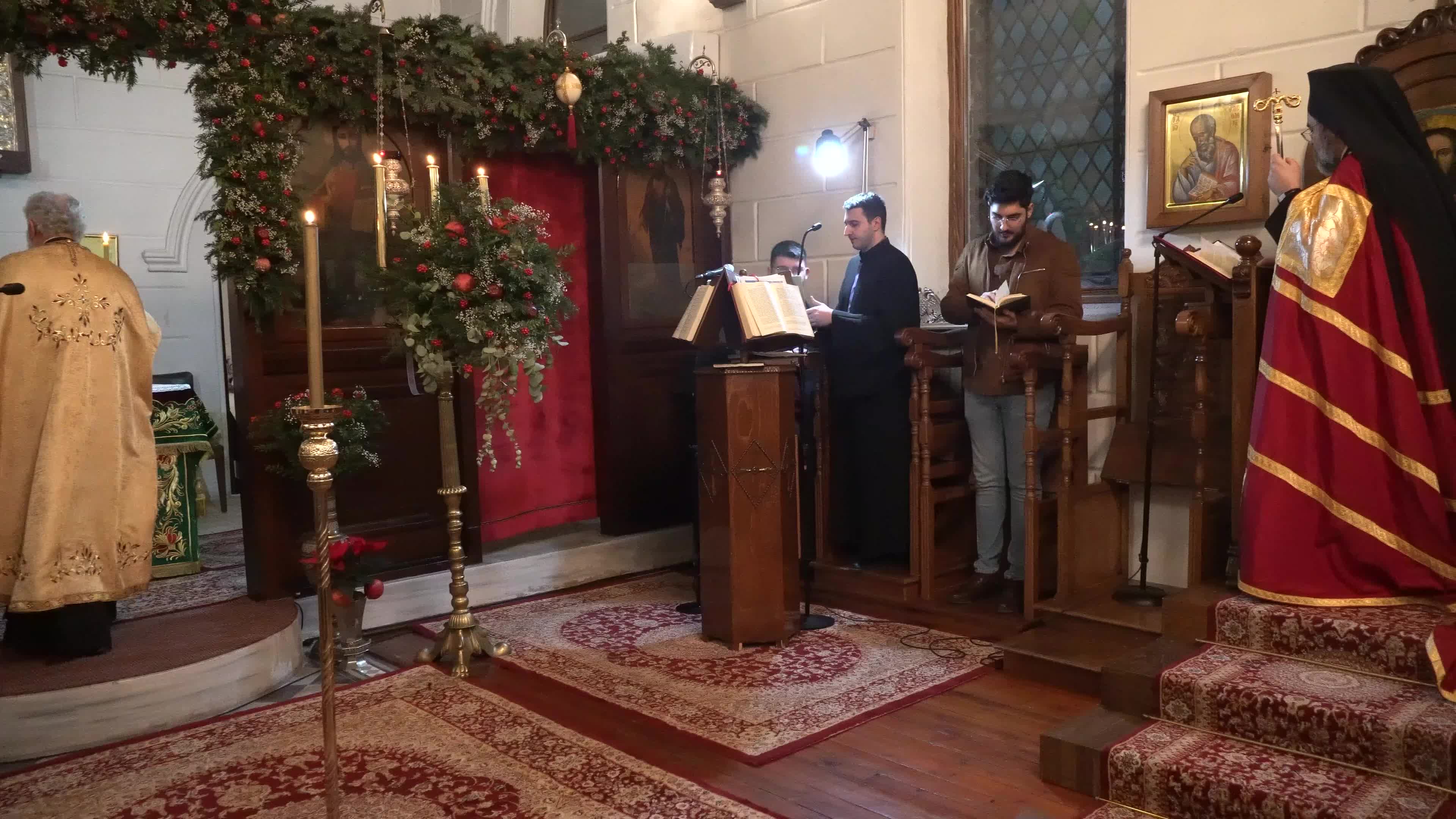 Christmas Eve in an Orthodox Church, Izmir, Turkey