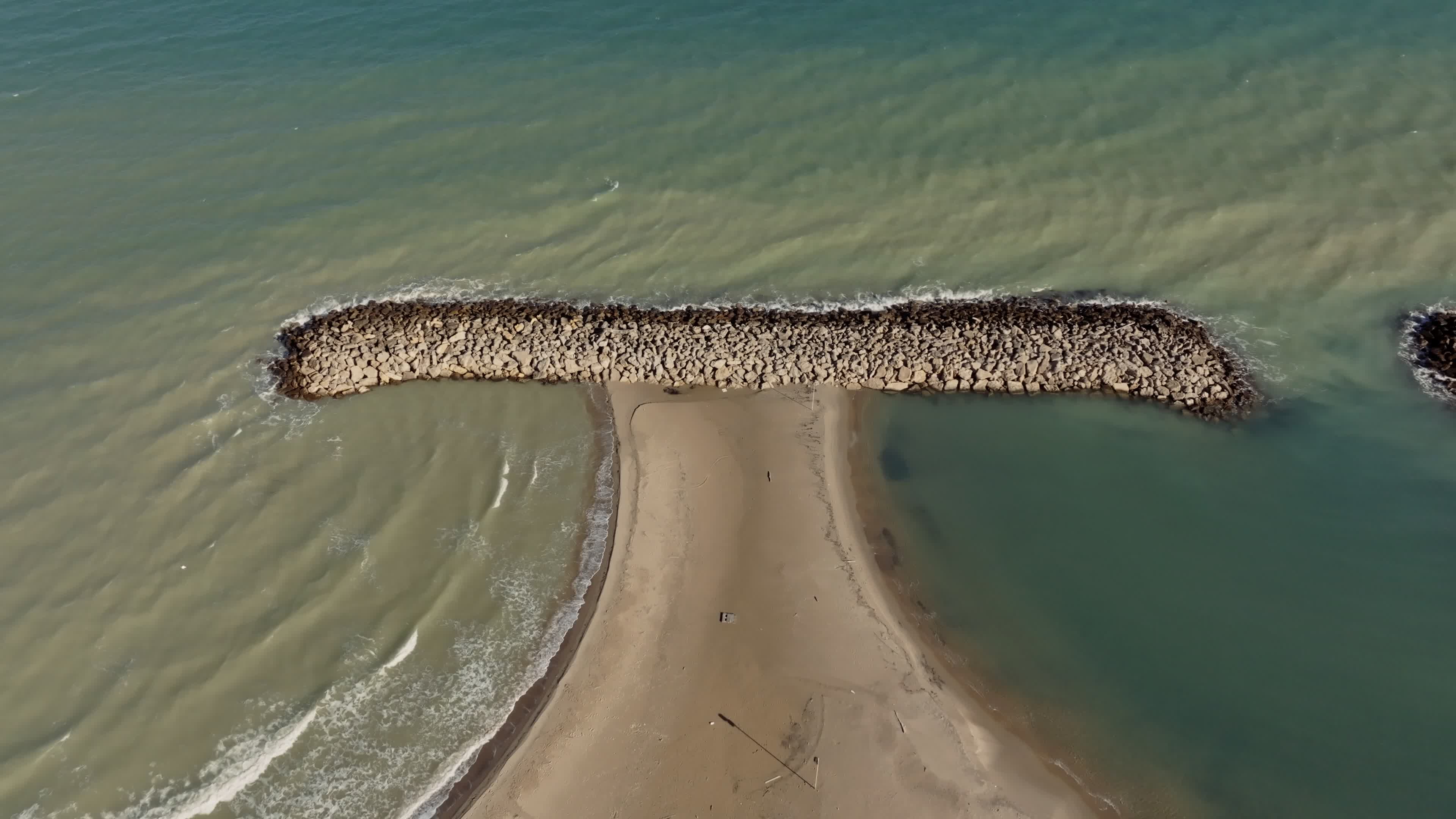 Drone View Of Campo Di Mare On A Windy Day