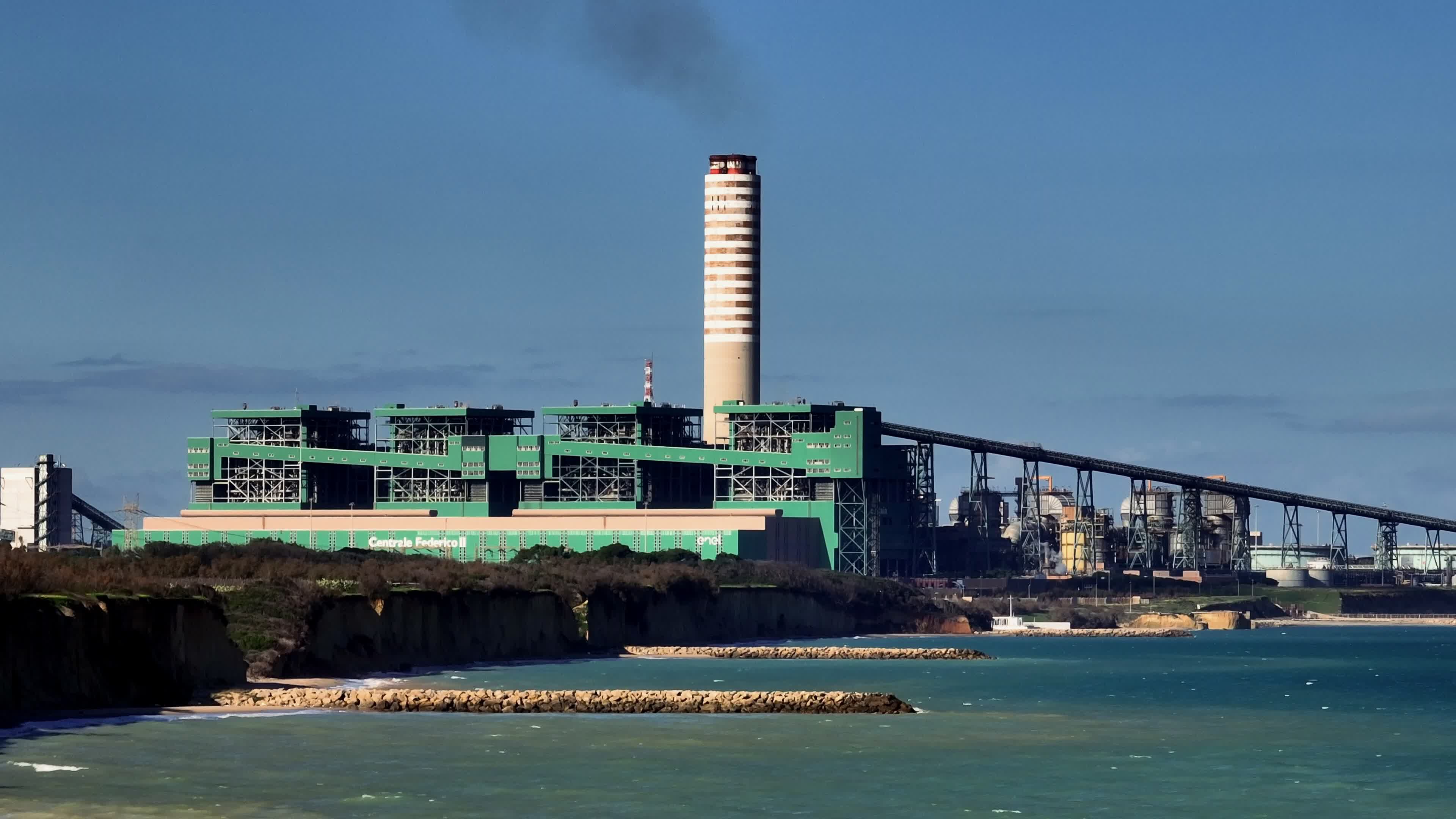Italy's Largest Coal-Fired Plant In Cerano, Brindisi