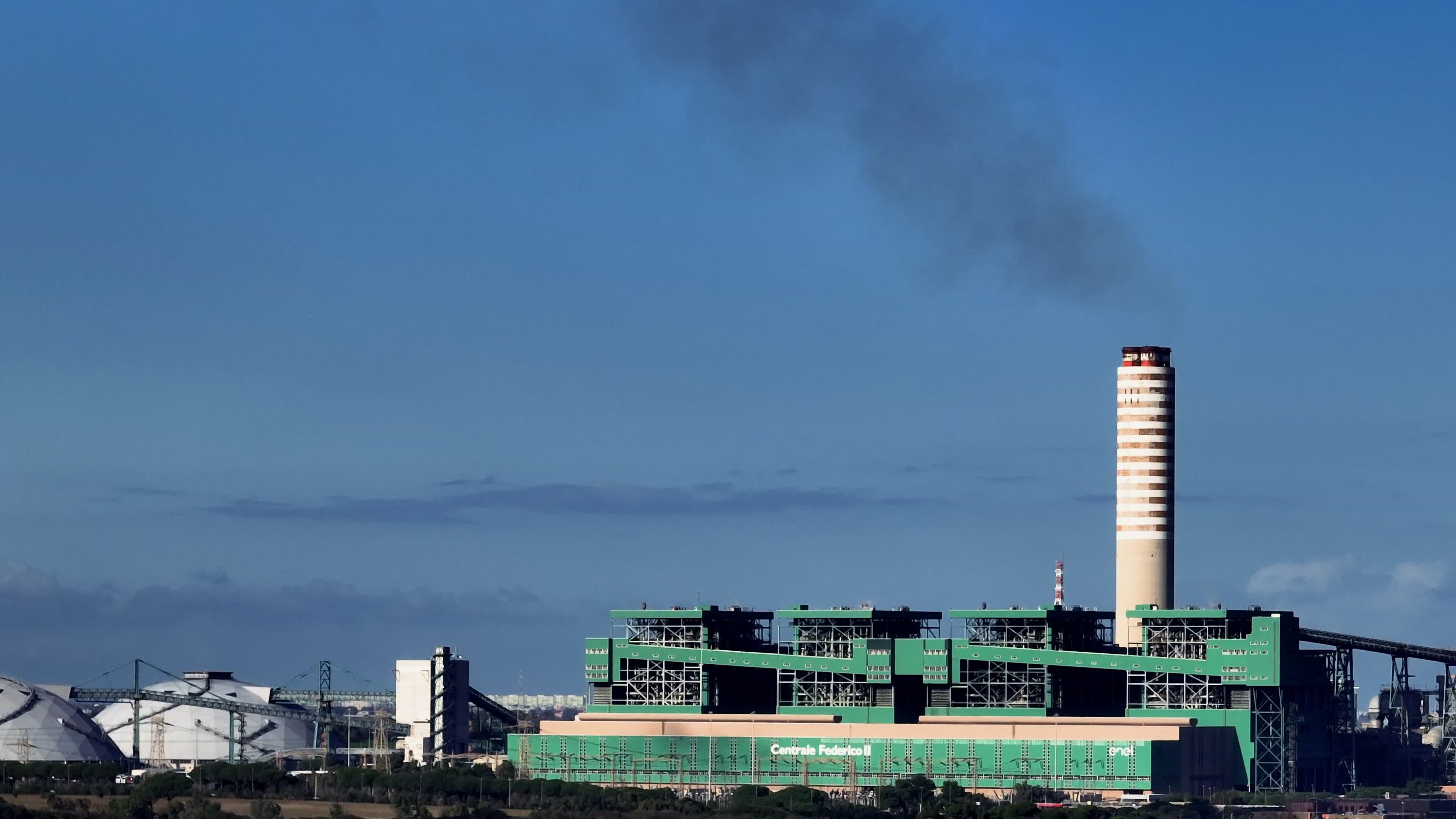 Italy's Largest Coal-Fired Plant In Cerano, Brindisi