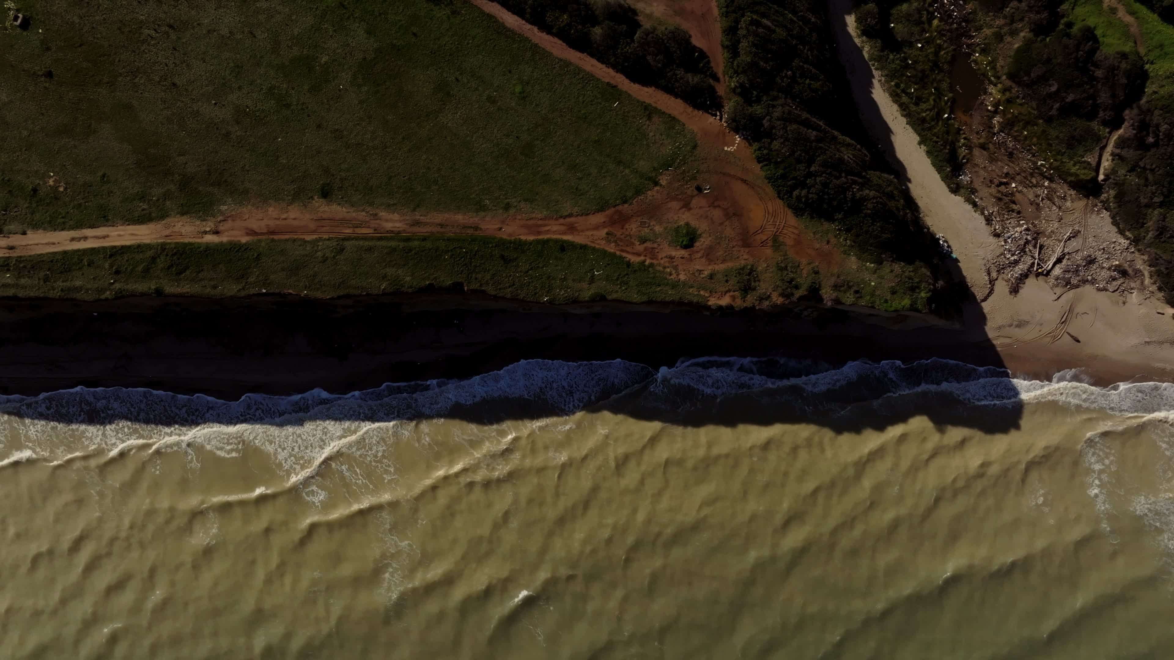 Drone View Of Campo Di Mare On A Windy Day