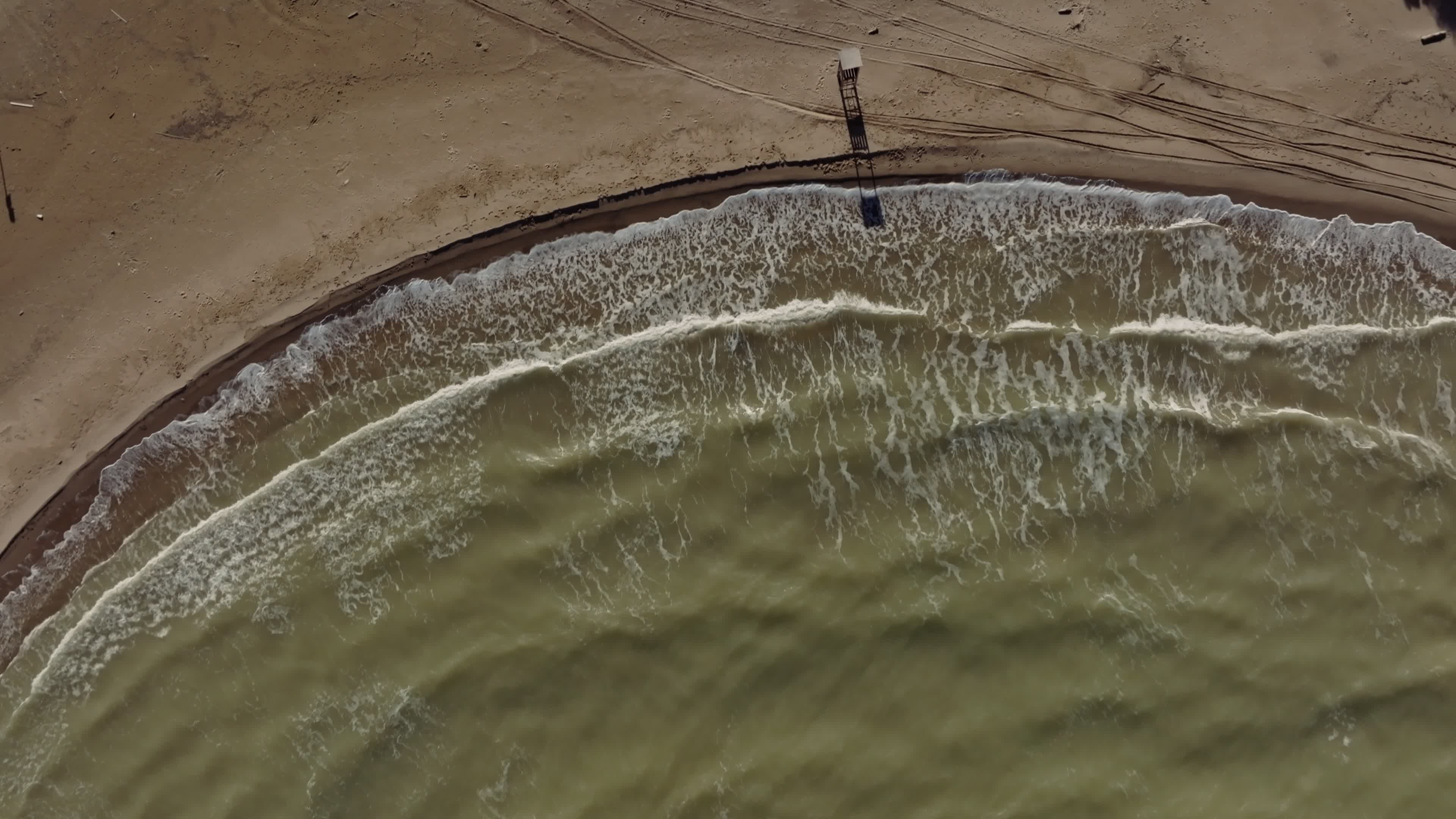 Drone View Of Campo Di Mare On A Windy Day