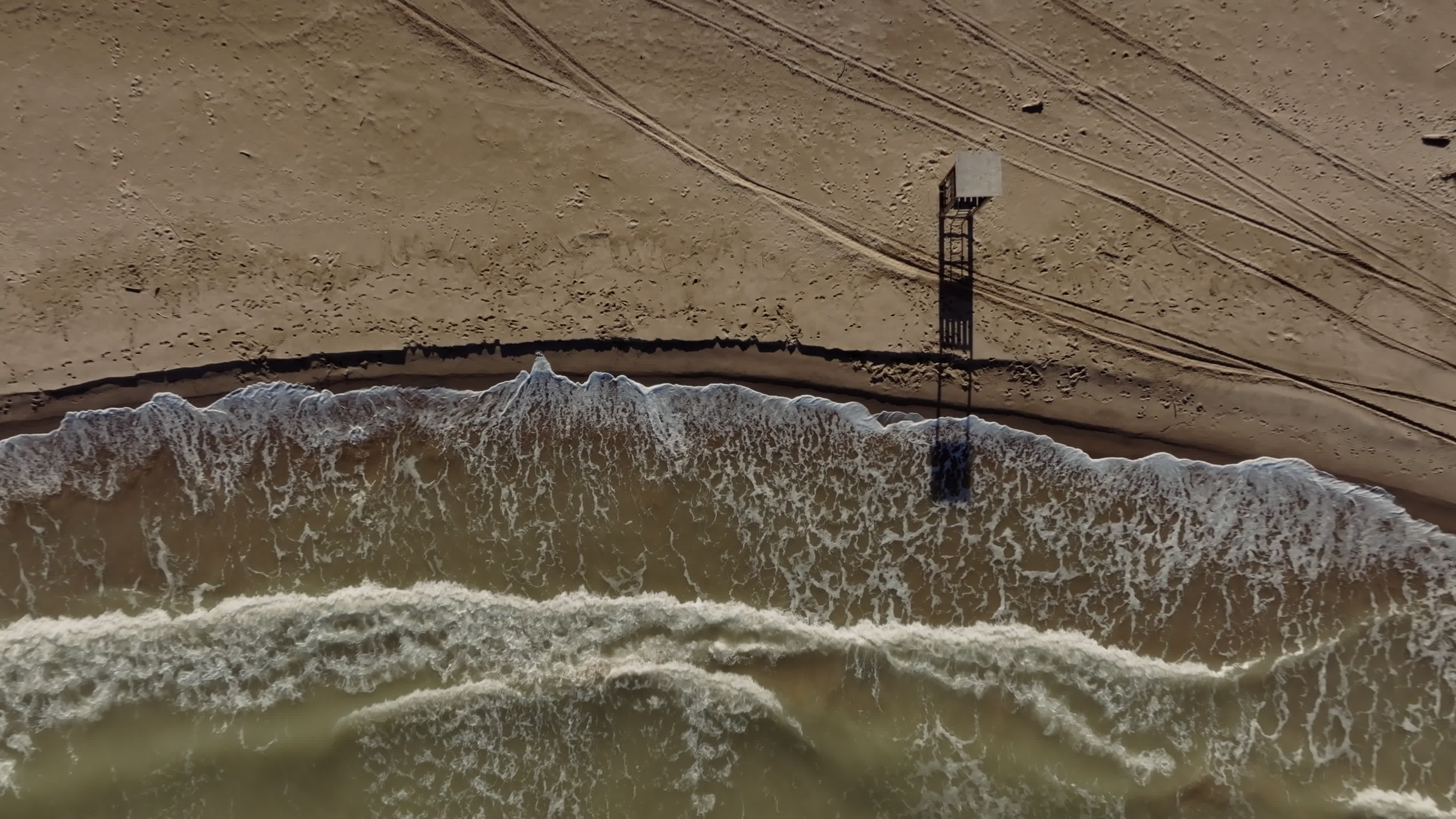 Drone View Of Campo Di Mare On A Windy Day