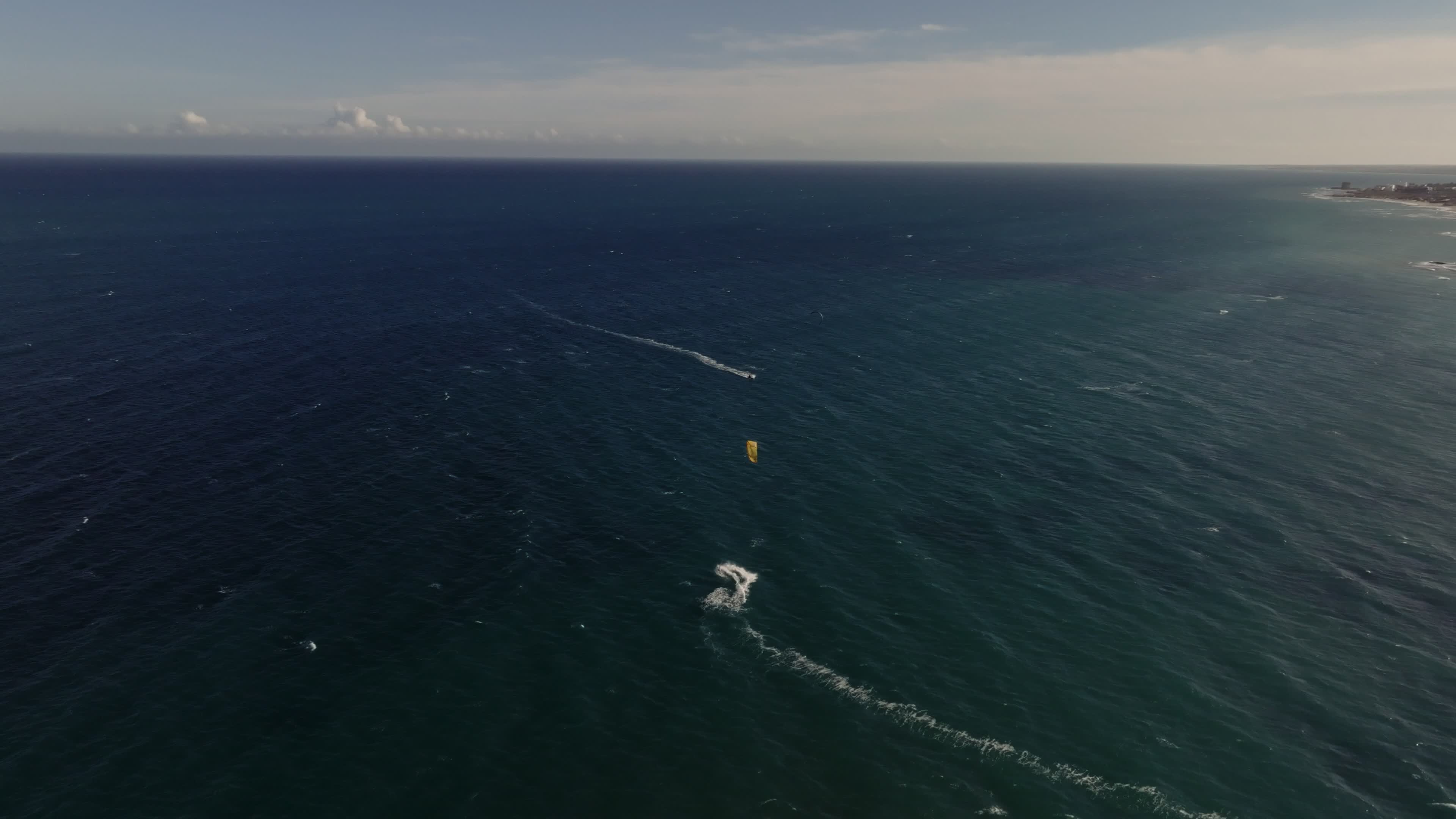 Kitesurfing During Winter Weather In Italy
