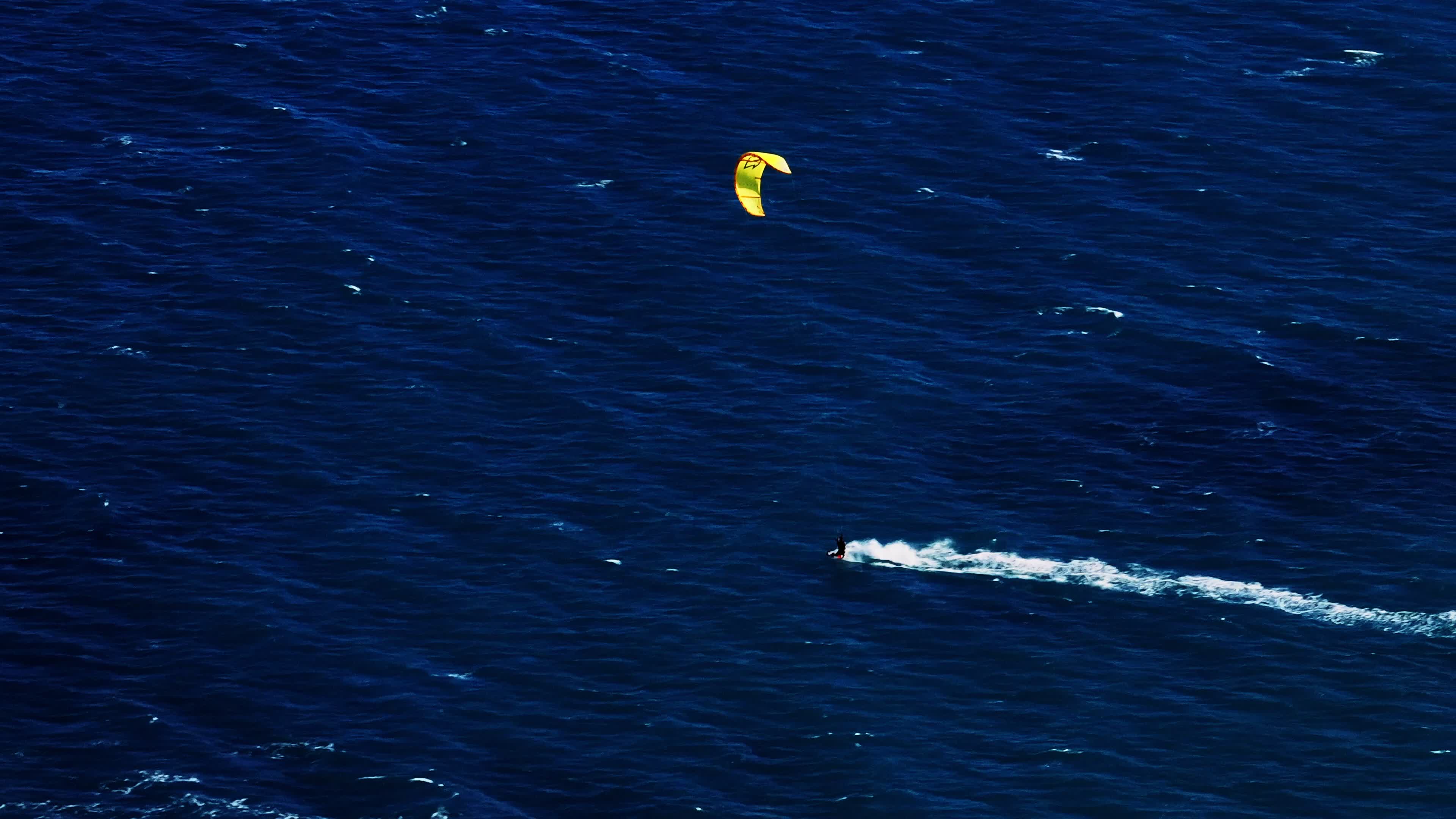 Kitesurfing During Winter Weather In Italy