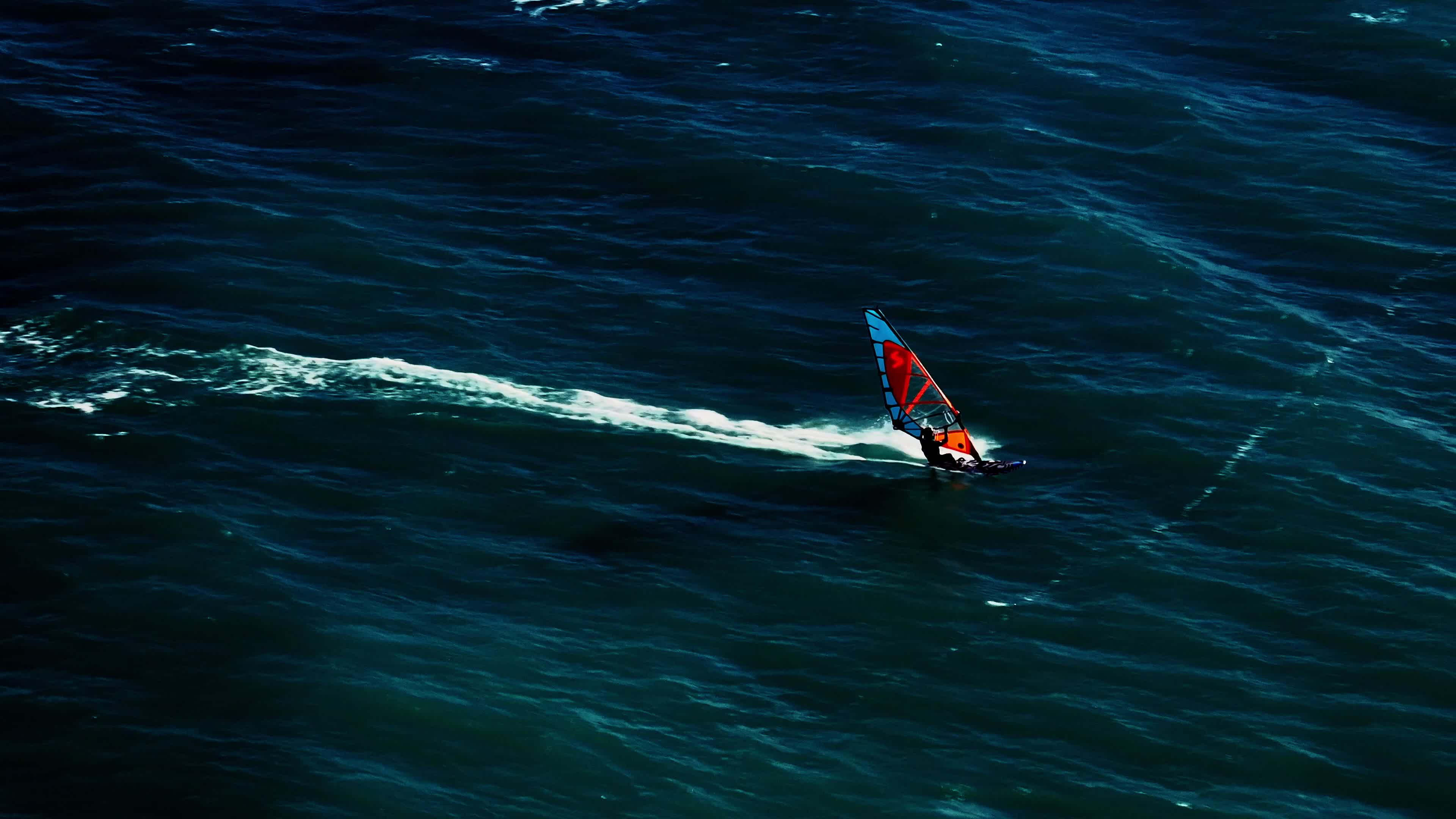 Kitesurfing During Winter Weather In Italy