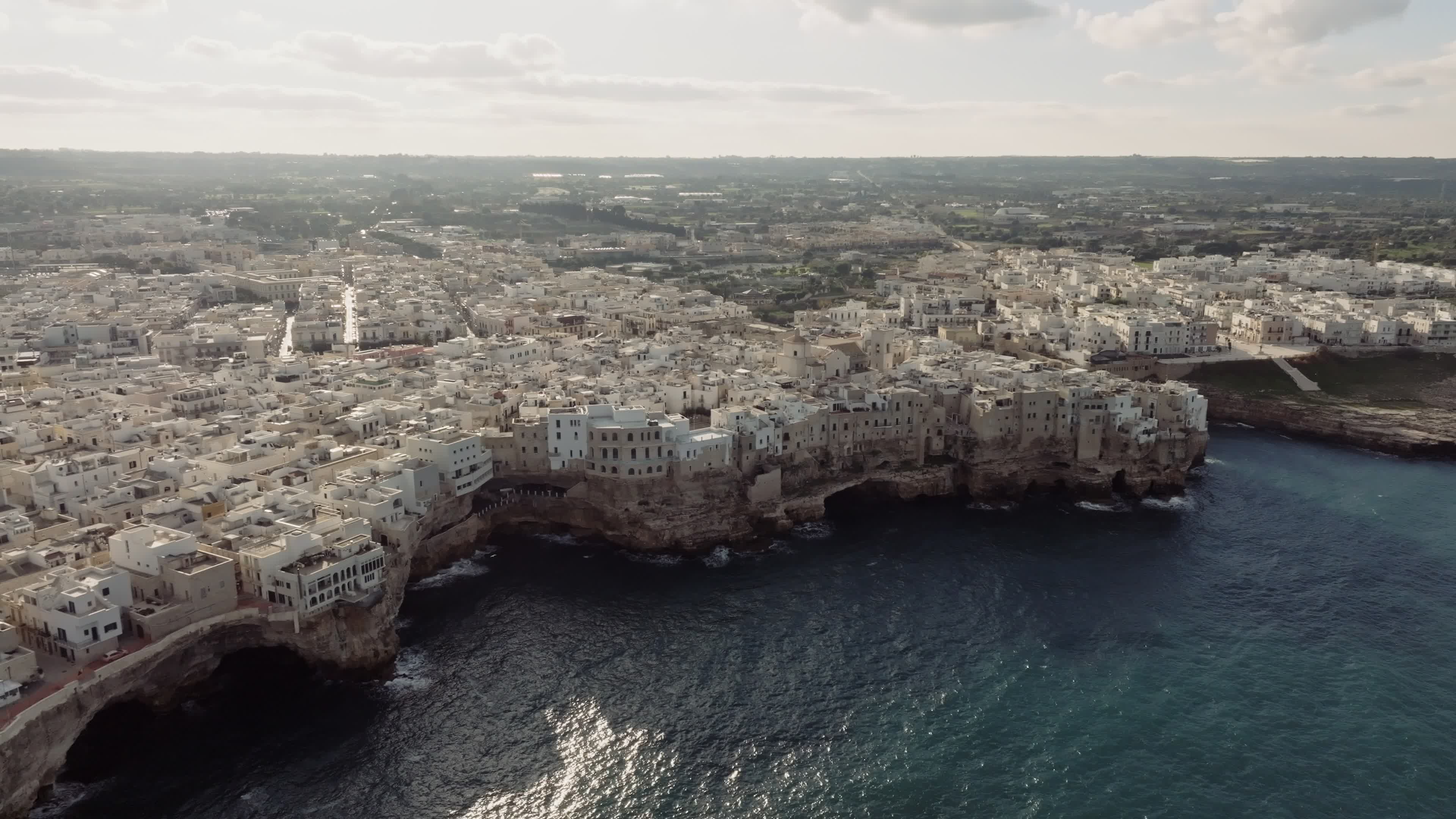 Drone View Of Polignano a Mare