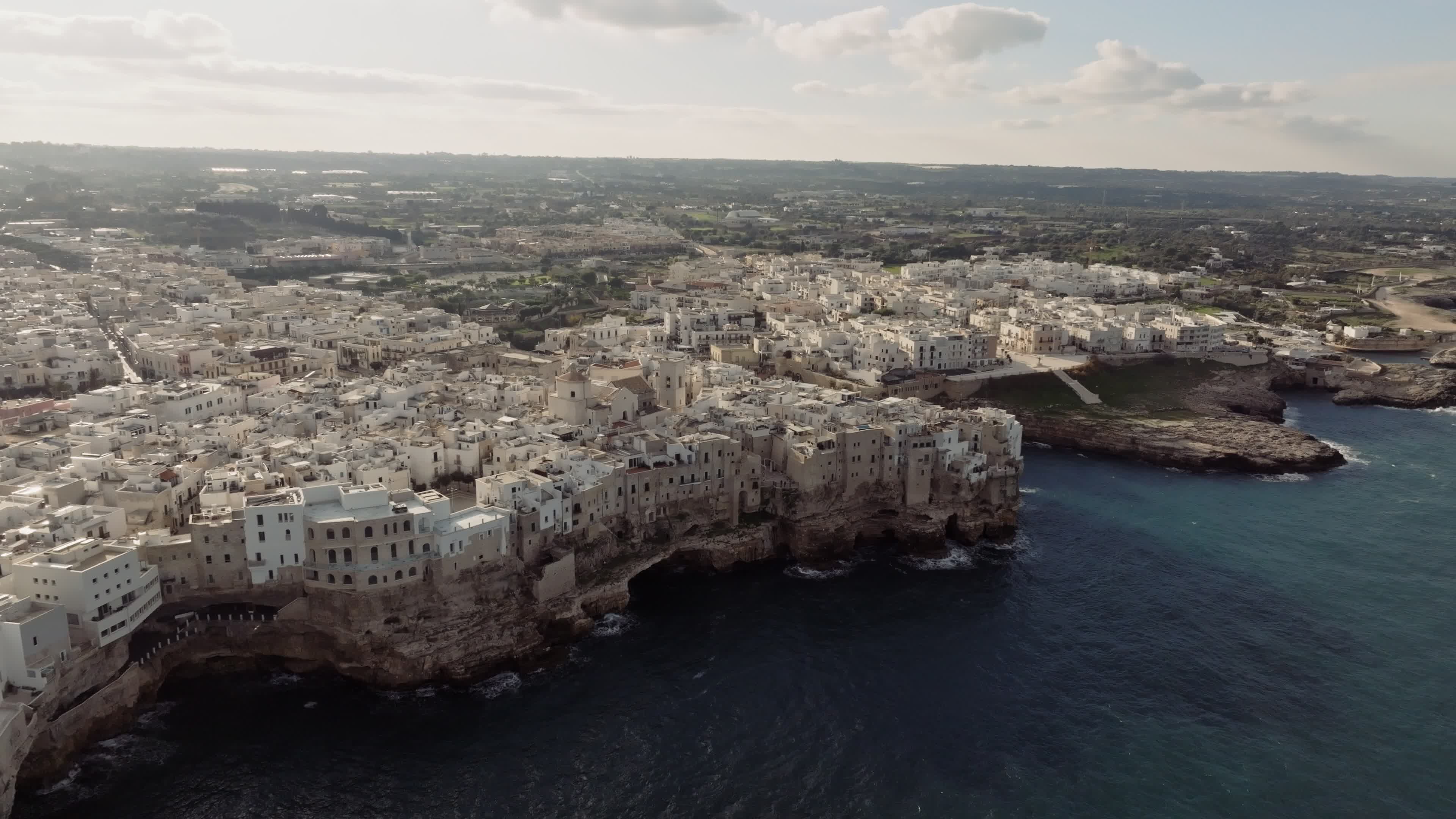 Drone View Of Polignano a Mare