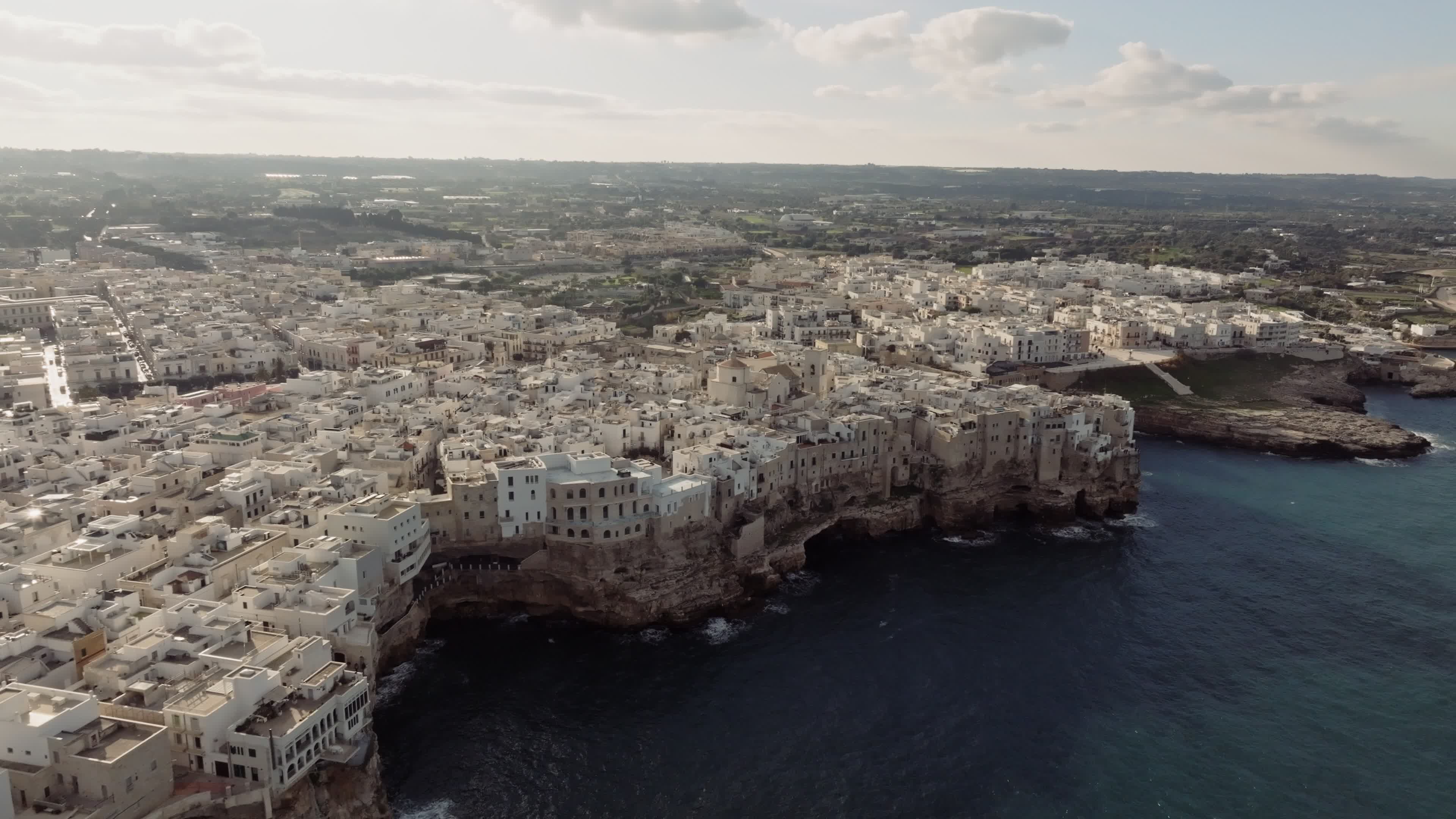 Drone View Of Polignano a Mare