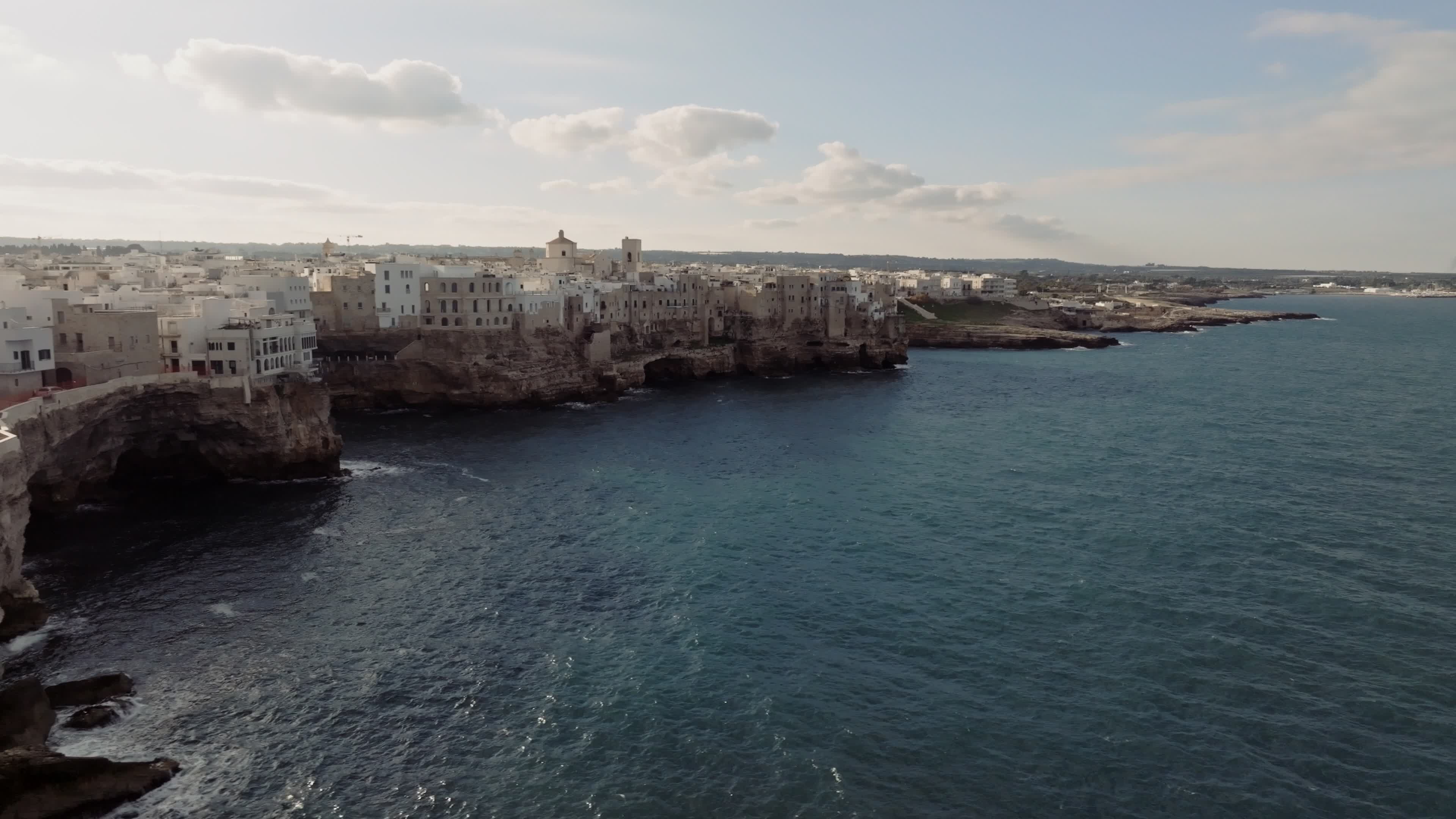 Drone View Of Polignano a Mare