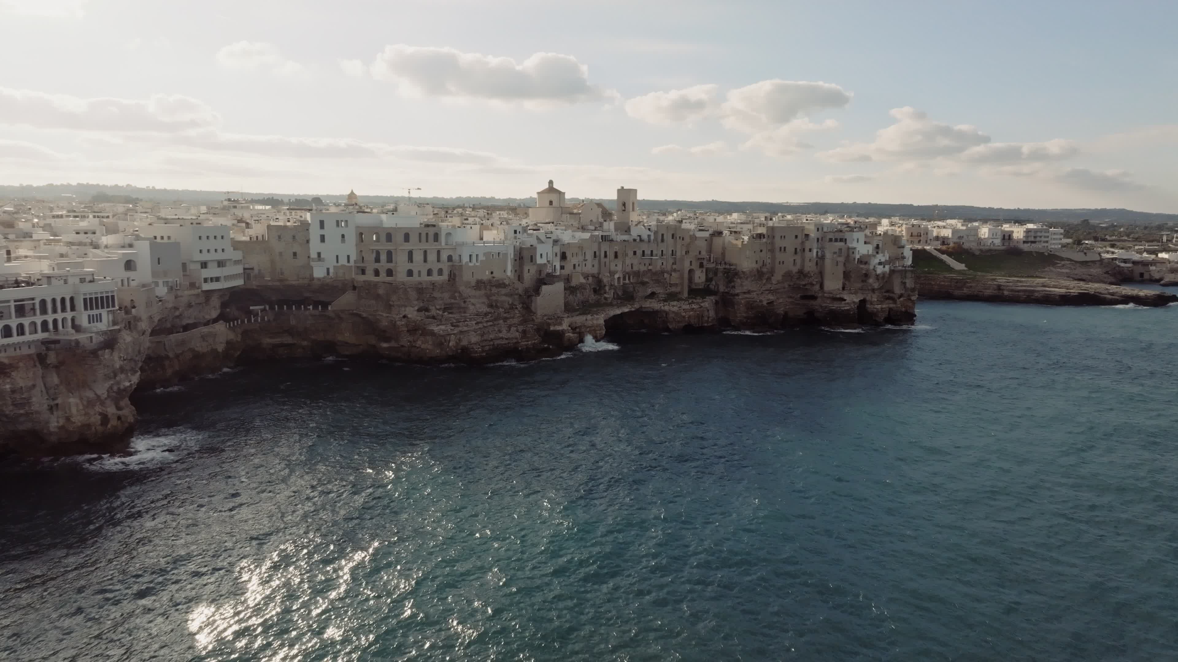 Drone View Of Polignano a Mare