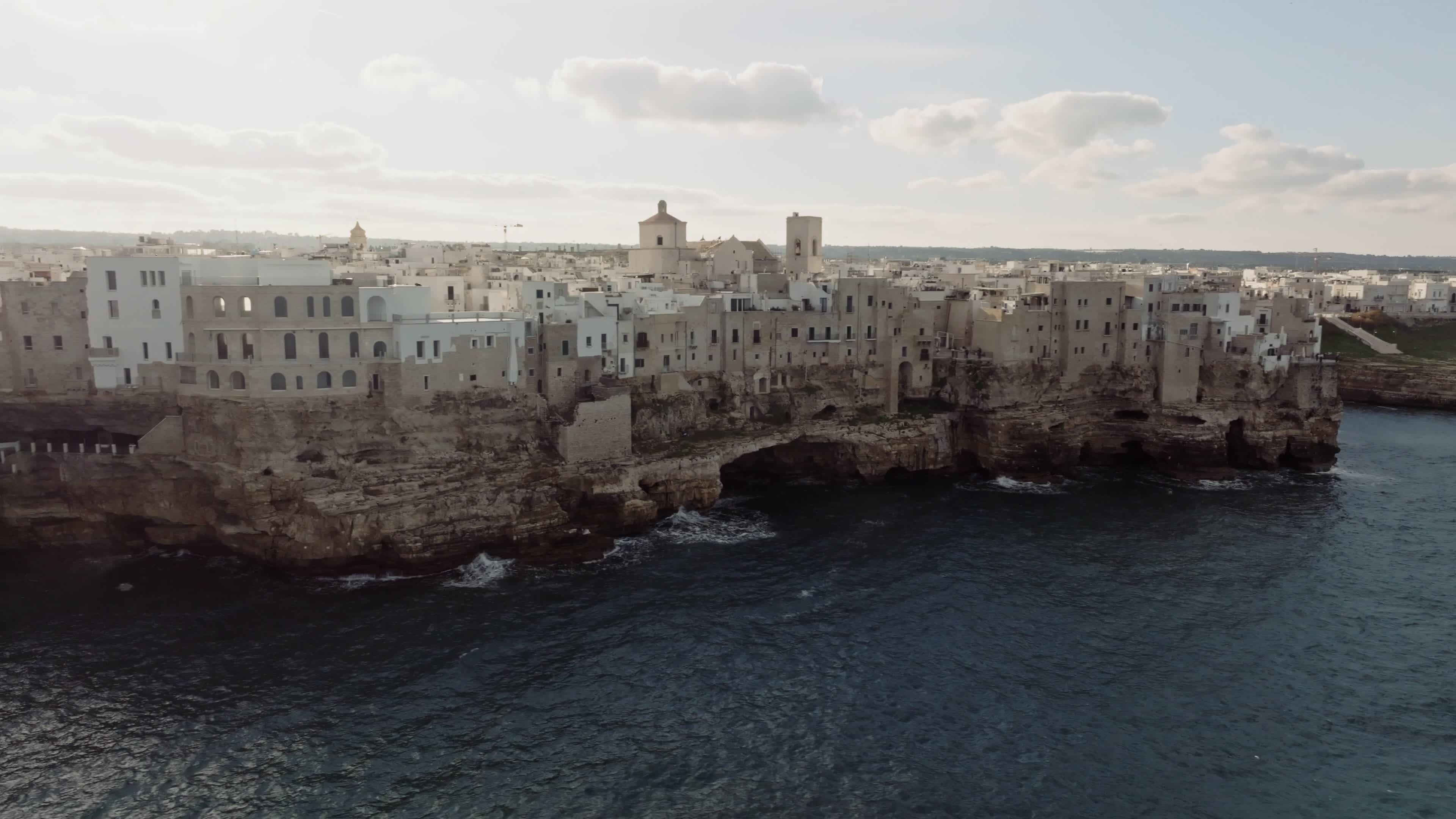 Drone View Of Polignano a Mare
