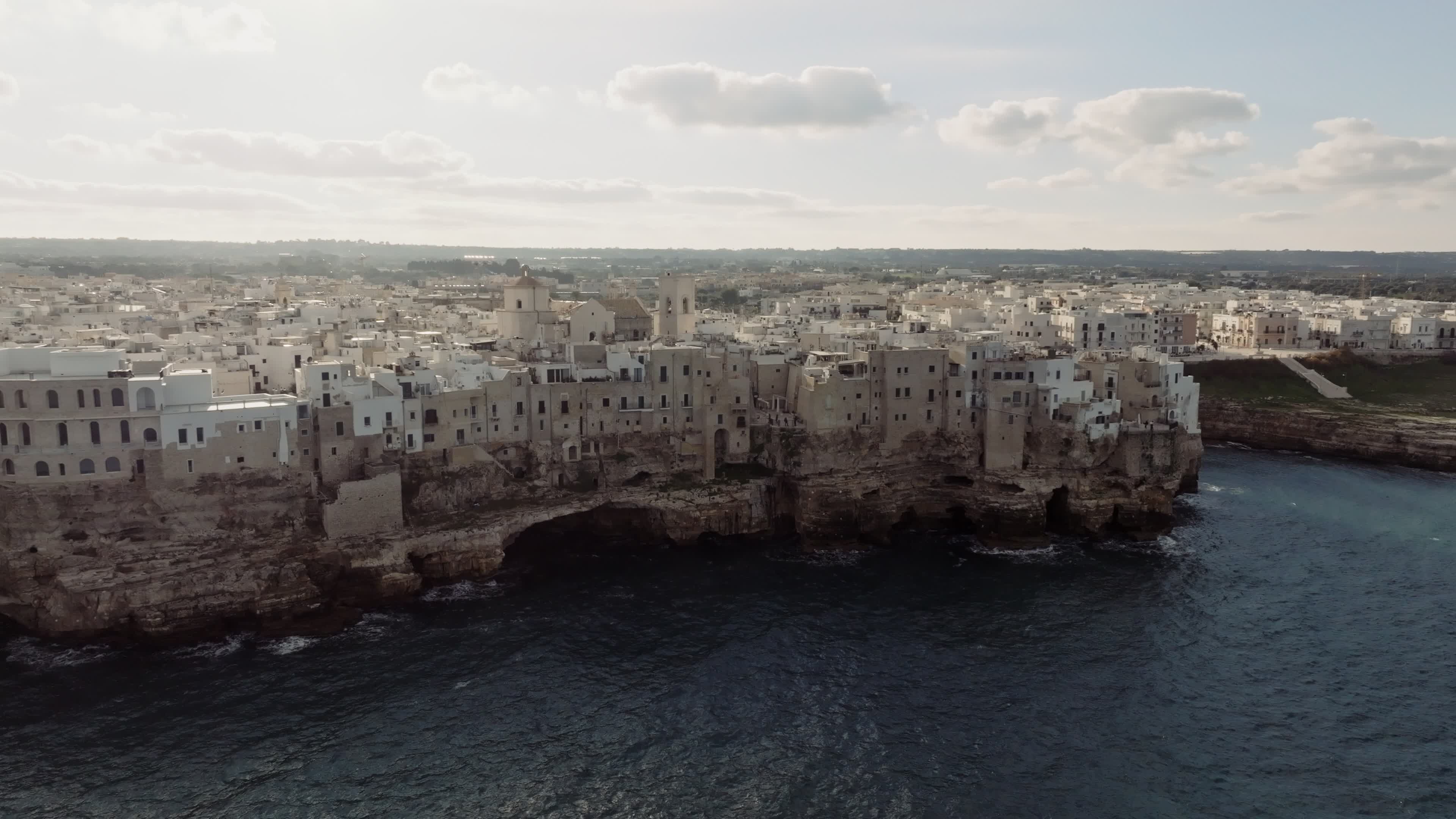 Drone View Of Polignano a Mare
